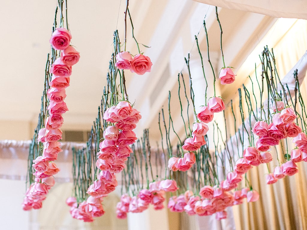 This Bride Chose Just One Type of Flower—Pink Roses—For Everything From Her Bridal Bouquet to the Ceremony Altar