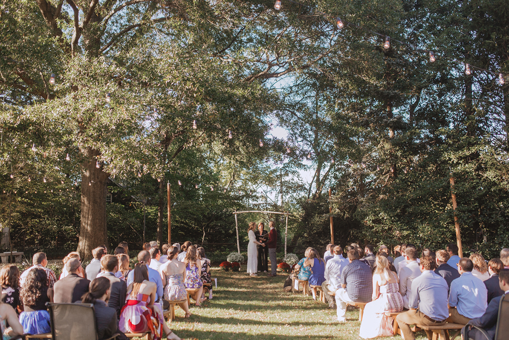 DIY backyard wedding National Bohemian Mr. Boh Terps The Voice September Wedding Laura Gathercole + Alex Kopp | L.A. Birdie