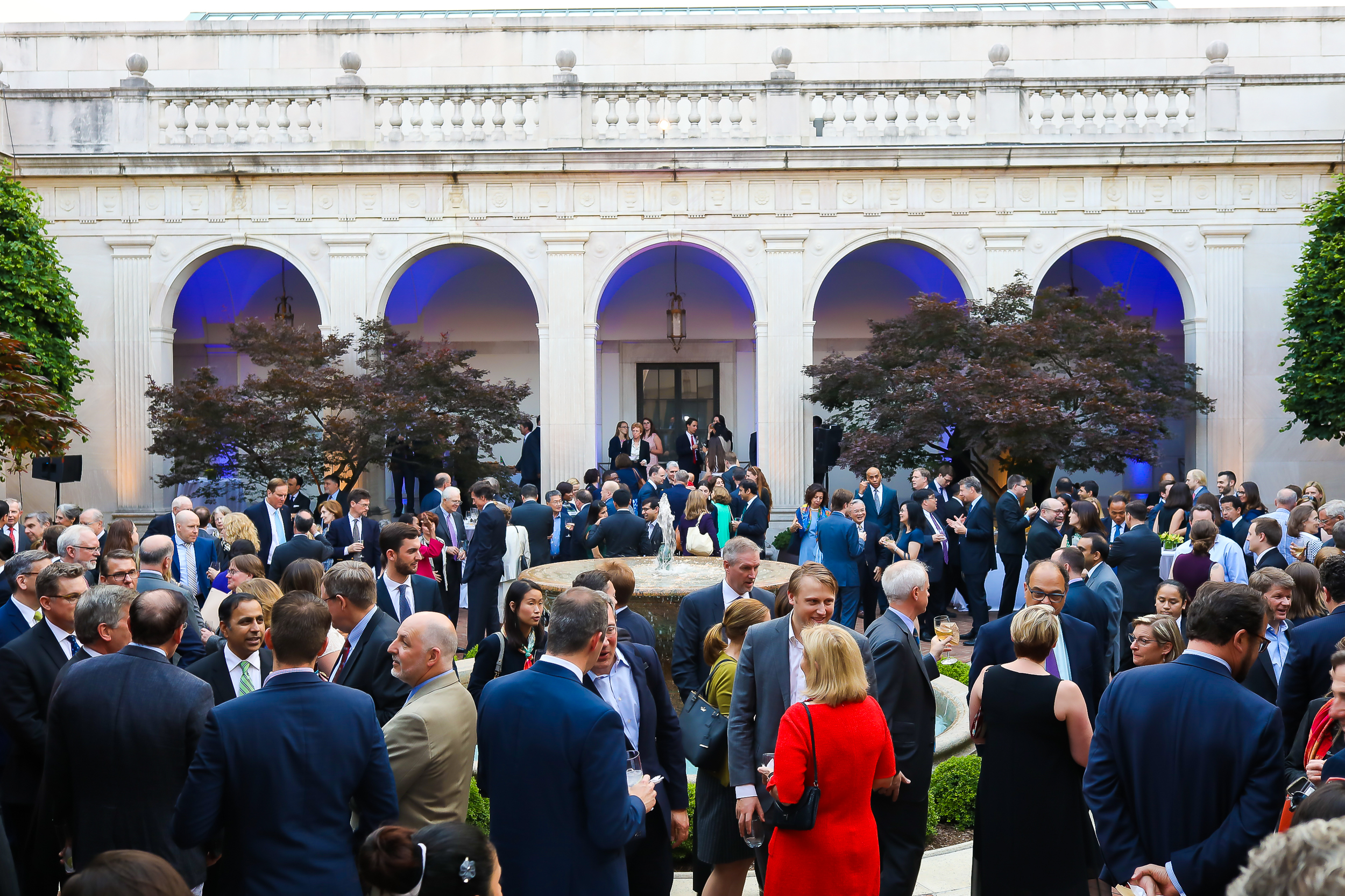 The anniversary celebration was in the Freer Gallery's courtyard.