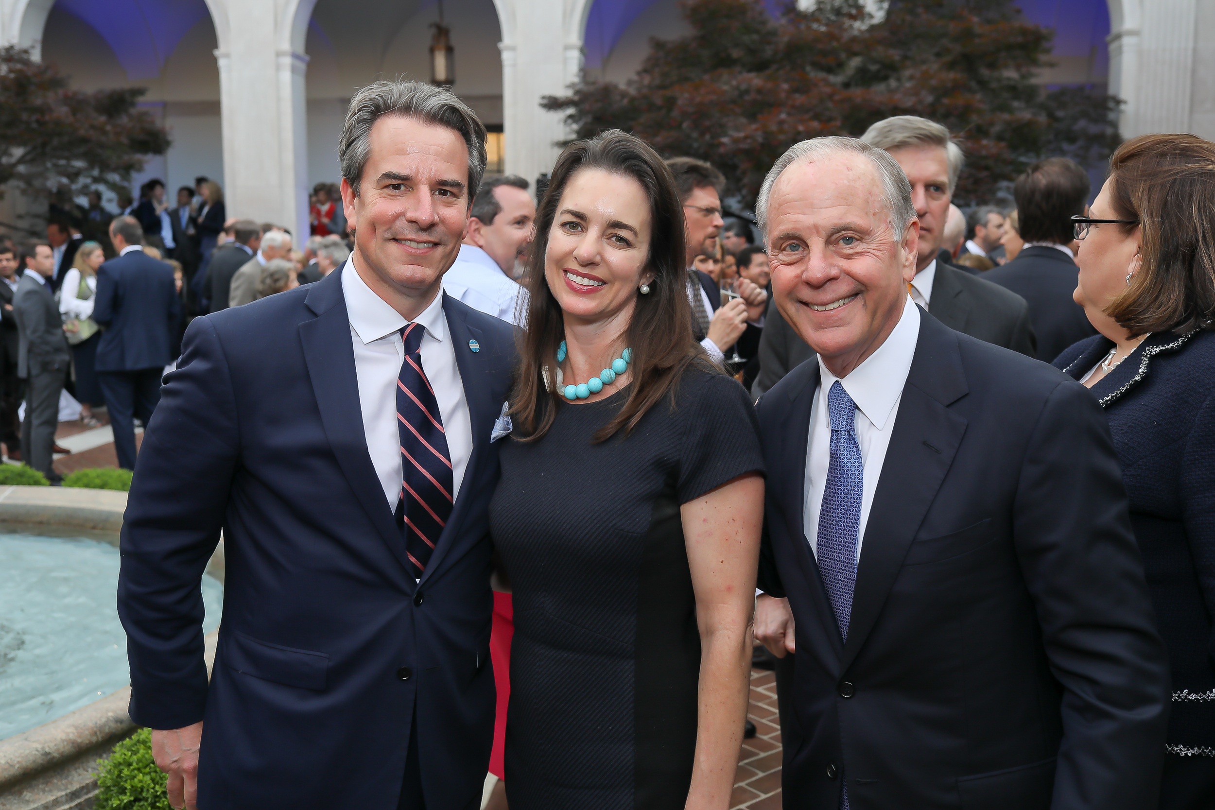 Ambassador Stuart Holliday, wife Gwen Holliday, and Mack McLarty