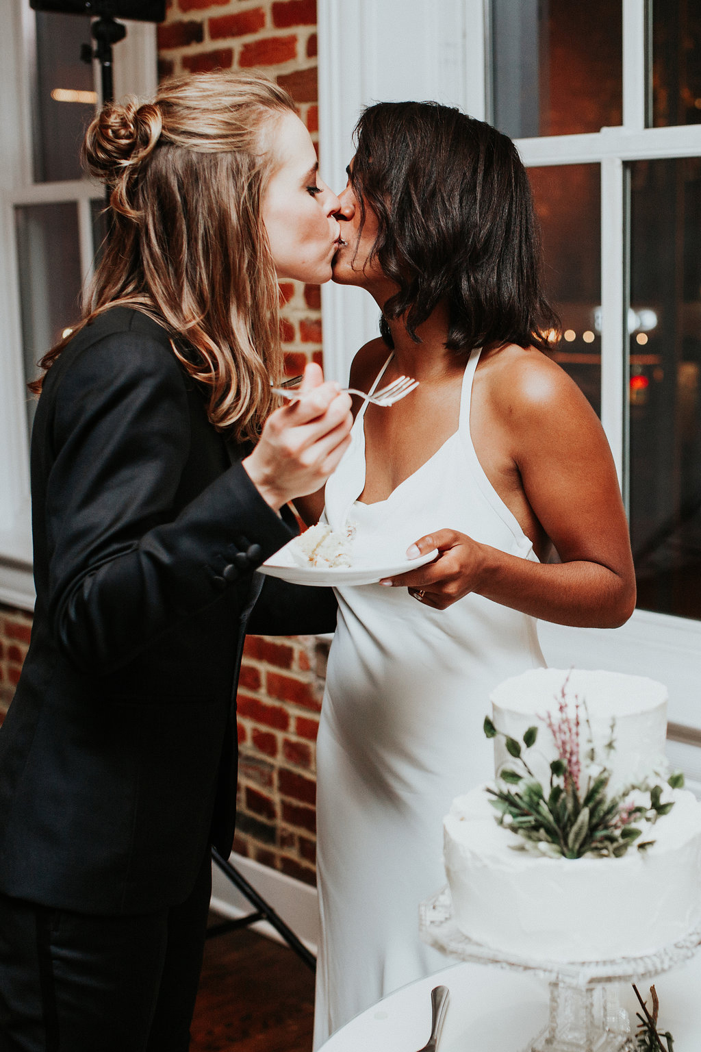 hipster wedding Fathom Gallery Wedding Nichole Wyche Mackenzie Huffman Chic Downtown Washington DC Wedding