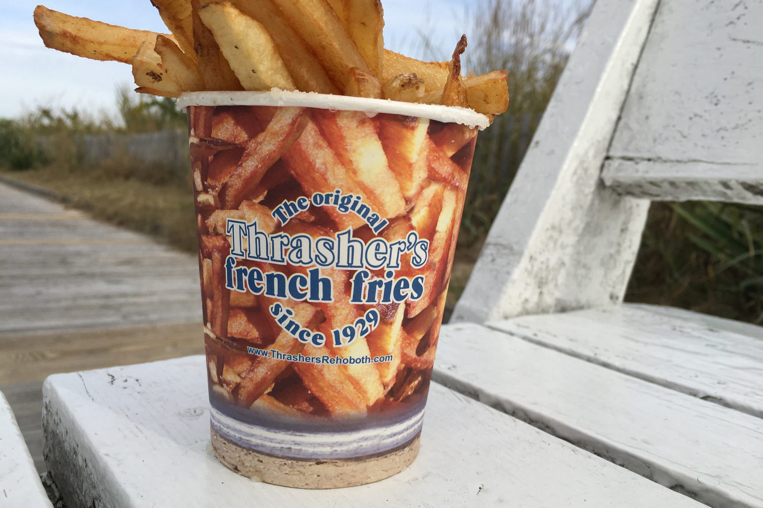 Fries from Thrasher's. Photograph by Michele Dorsey Walfred from Flickr Creative Commons.