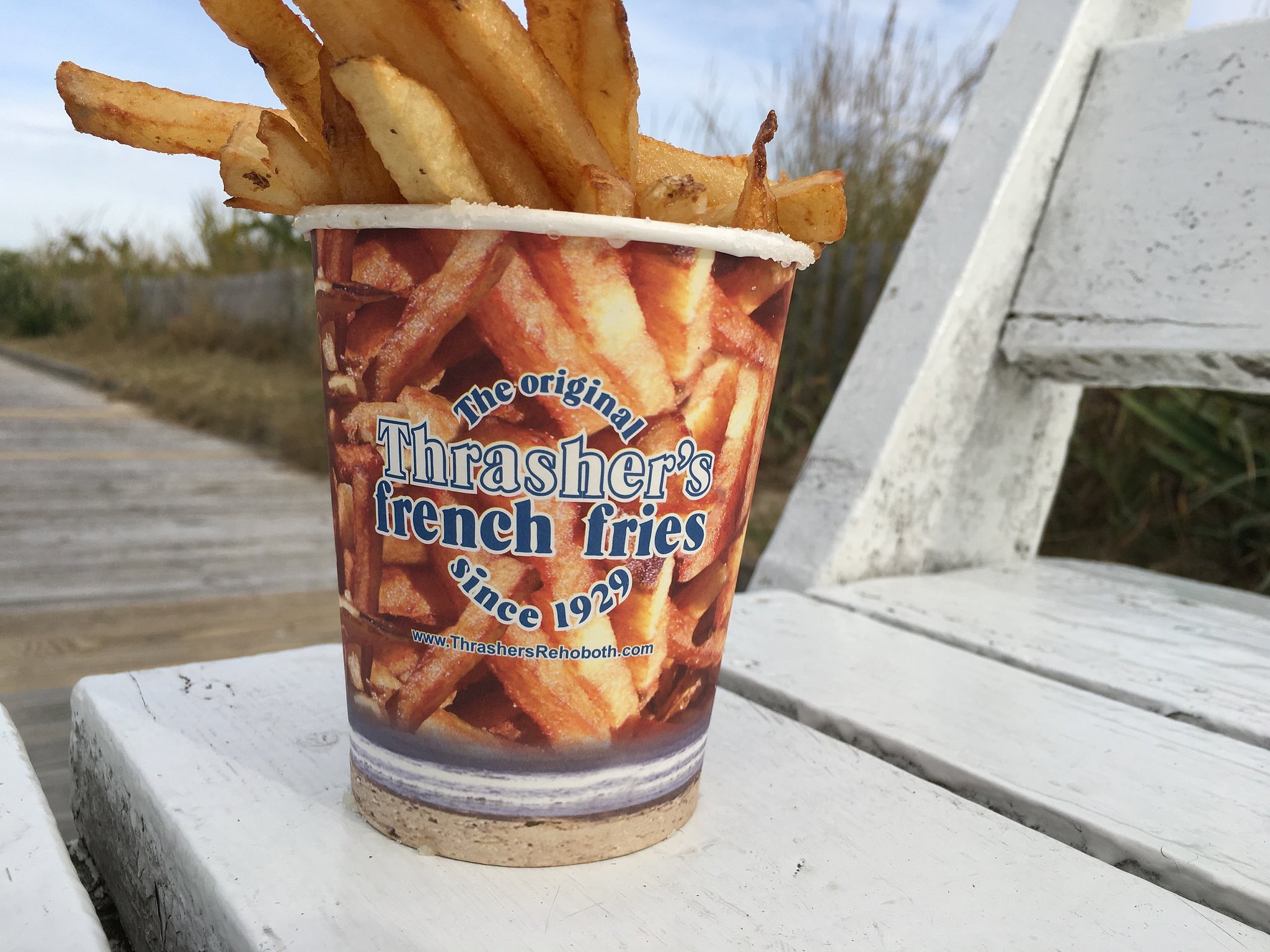 Fries from Thrasher's. Photograph by Michele Dorsey Walfred from Flickr Creative Commons.