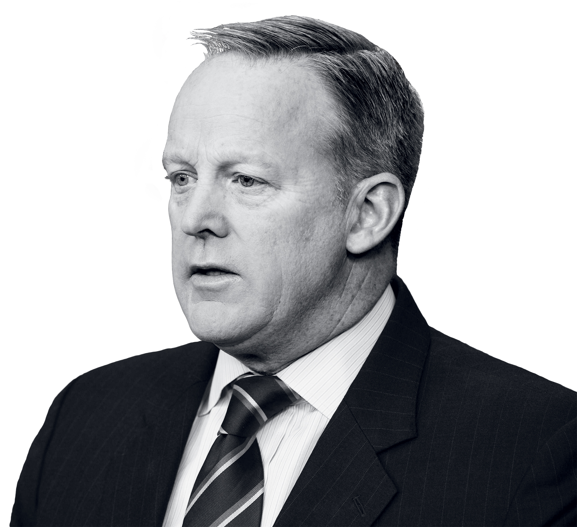 https://www.washingtonian.com/2018/07/24/sean-spicer-the-briefing-good-reporters-former-colleagues-how-people-have-been-treating-him-in-public/ noopener - Washingtonian Sean Spicer. Photograph by ZUMA Press/Alamy.