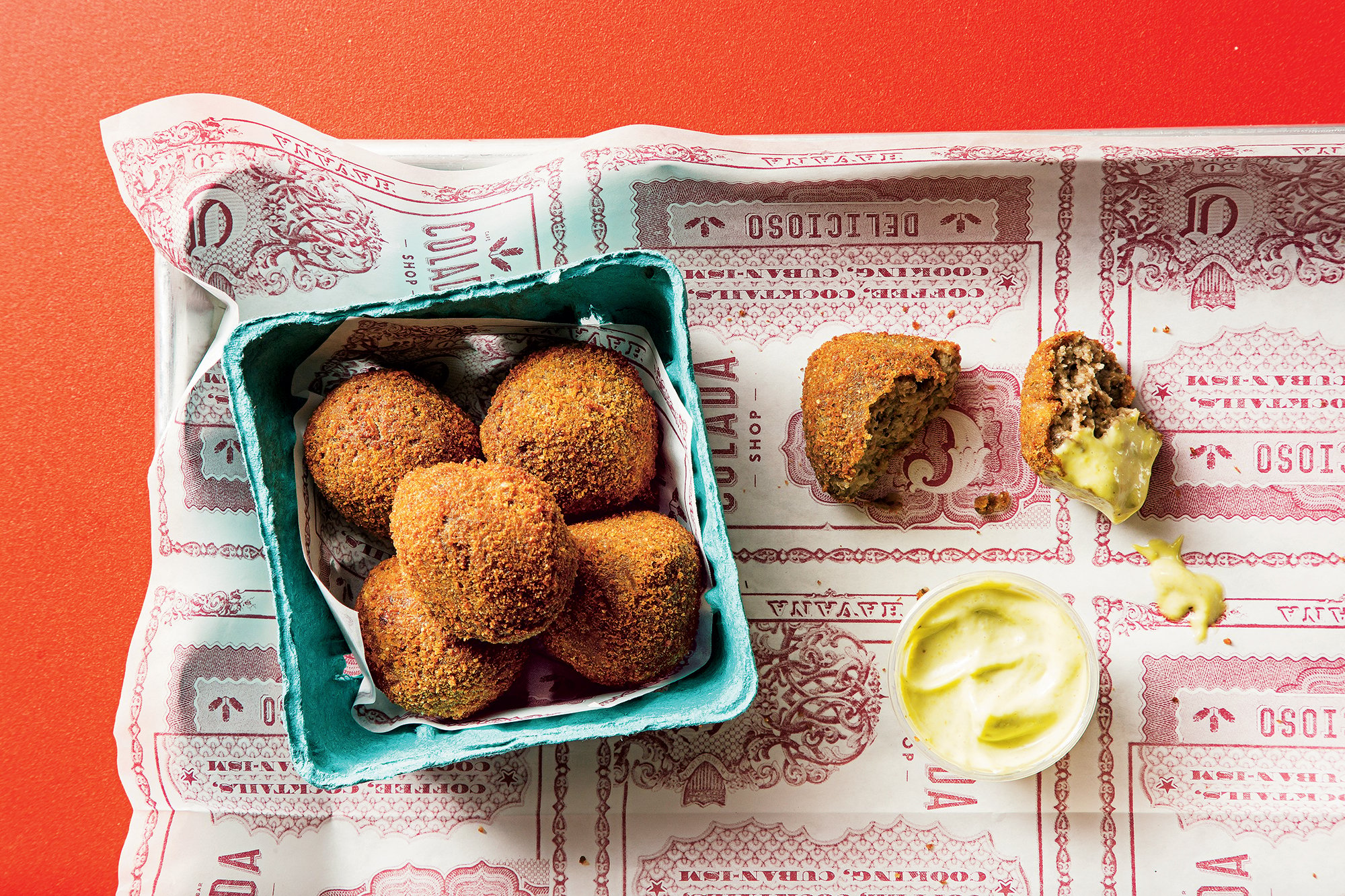 Mushroom croquetas at Colada Shop. Photograph by Scott Suchman.