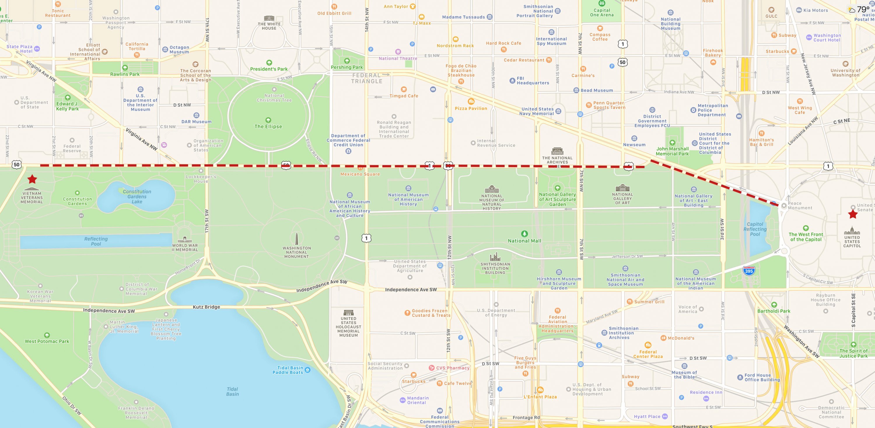 DC-Route2 - Washingtonian McCain DC procession route