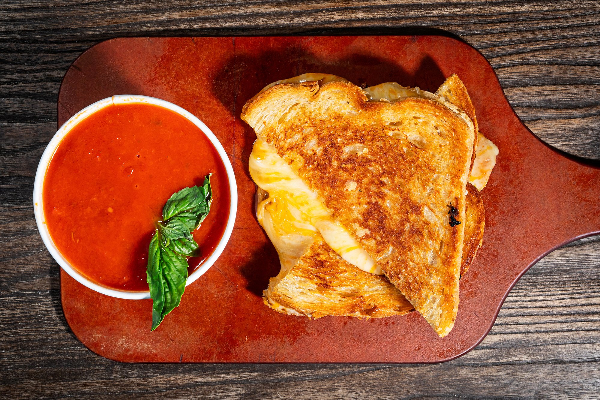 Colada Shop serves coffee and cocktails, however you want to start the day. Gooey grilled cheese and tomato soup at Glen's Garden Market. Photograph by Scott Suchman