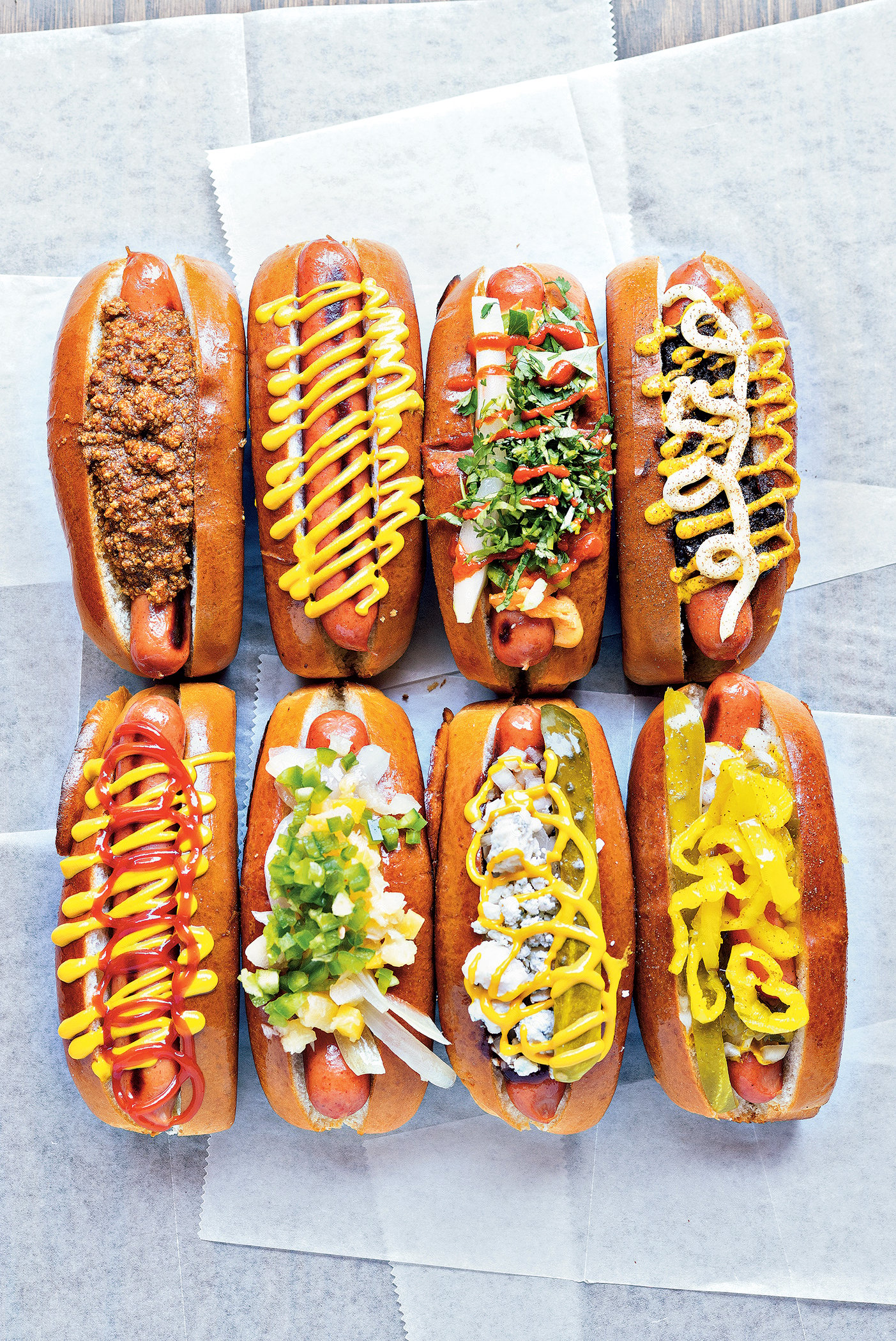 Franks at Haute Dogs and Fries. Photograph by Scott Suchman.