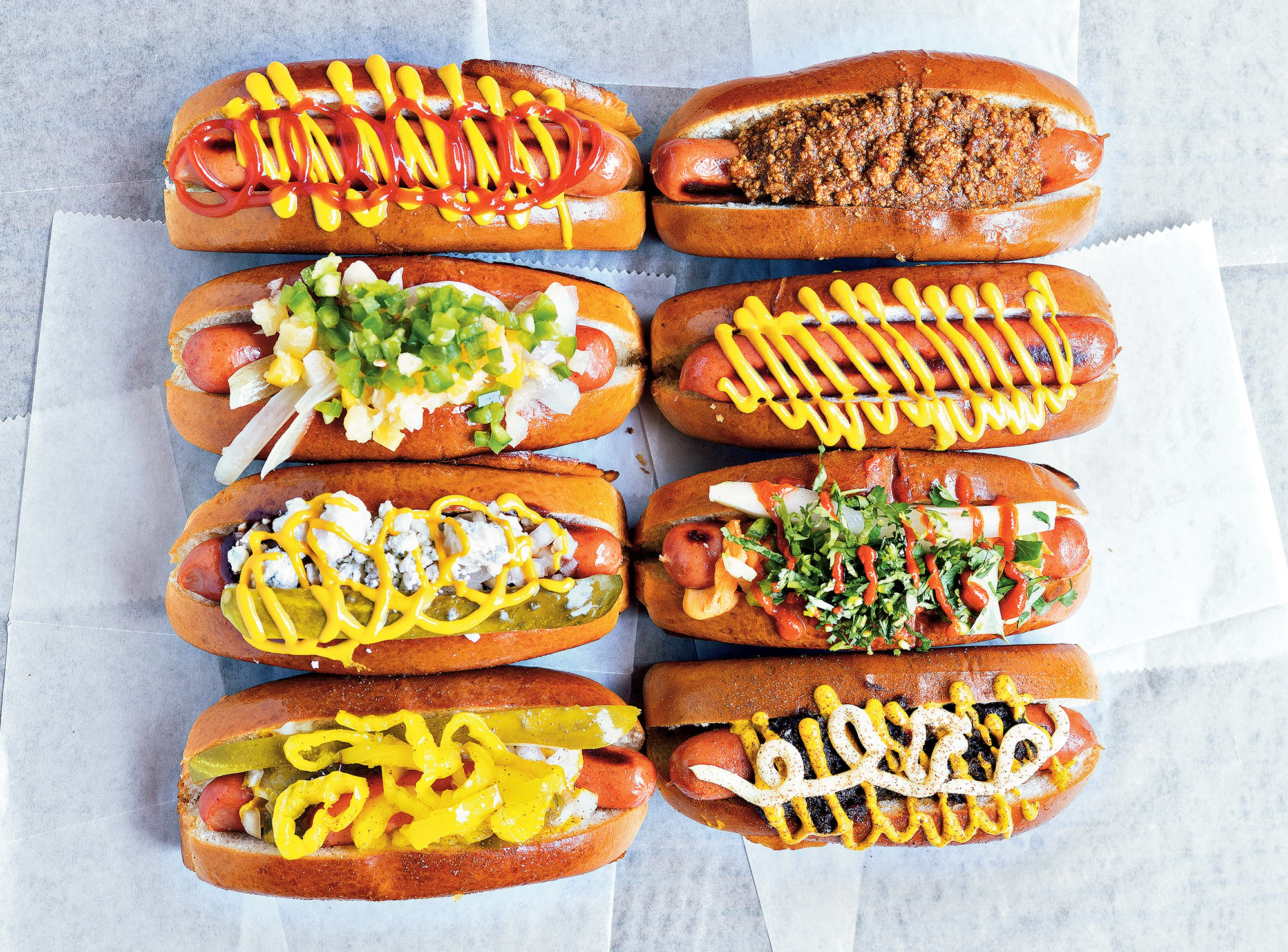 Franks at Haute Dogs and Fries. Photograph by Scott Suchman.