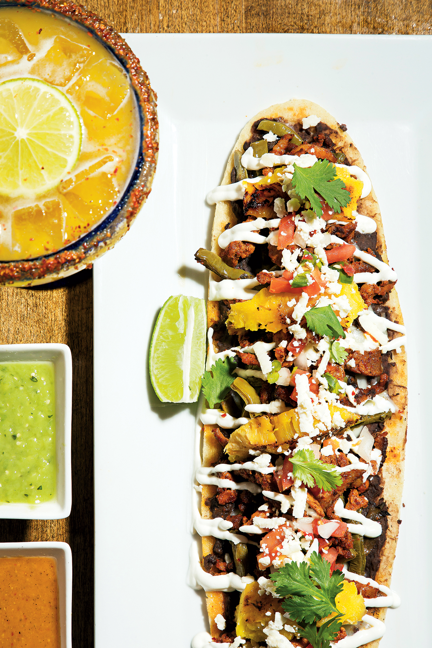 Pork huarache at Mezcalero. Photograph by Scott Suchman.