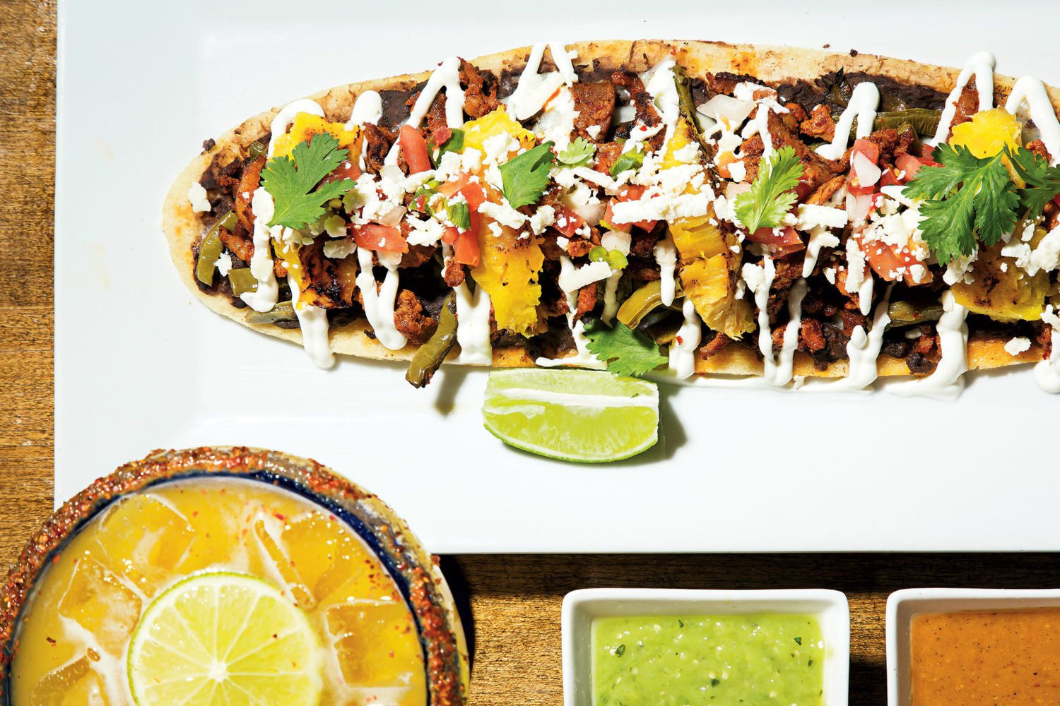 Pork huarache at Mezcalero. Photograph by Scott Suchman.