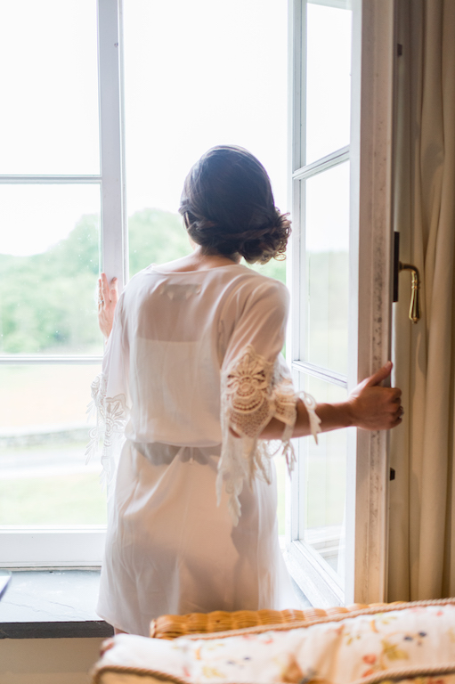 bride look out window