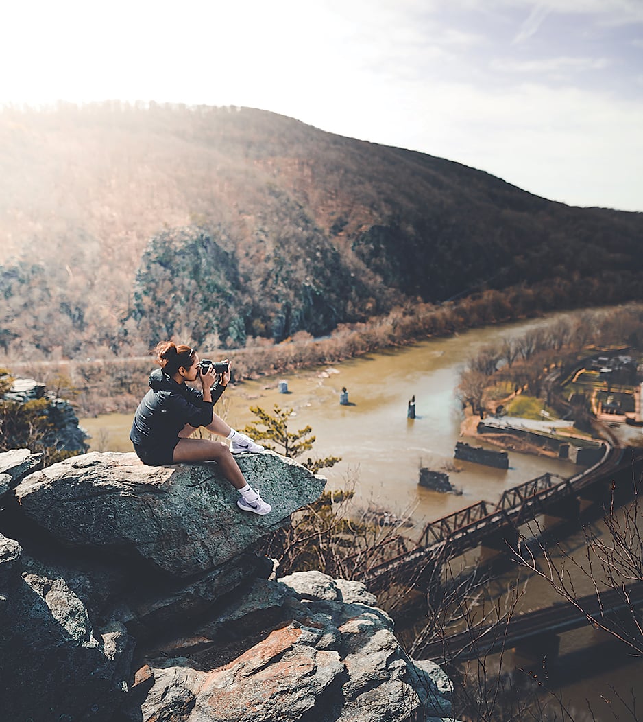 The Maryland Heights trail is steep, popular—and worth the climb. Photograph of Harpers Ferry by Chris Miralles/@chrismiralles.us. 