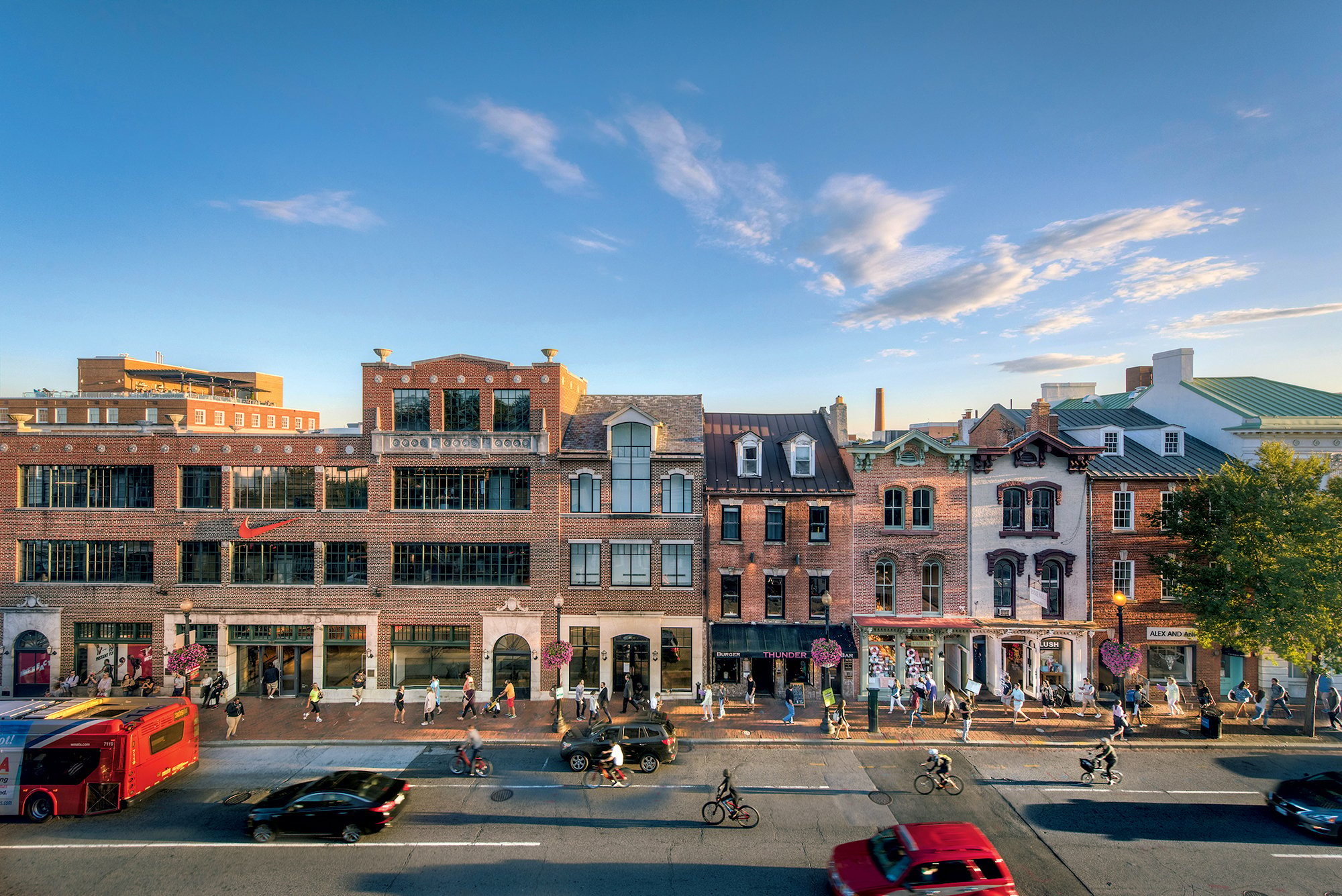 A stretch of M Street. Photograph by Sam Kittner.