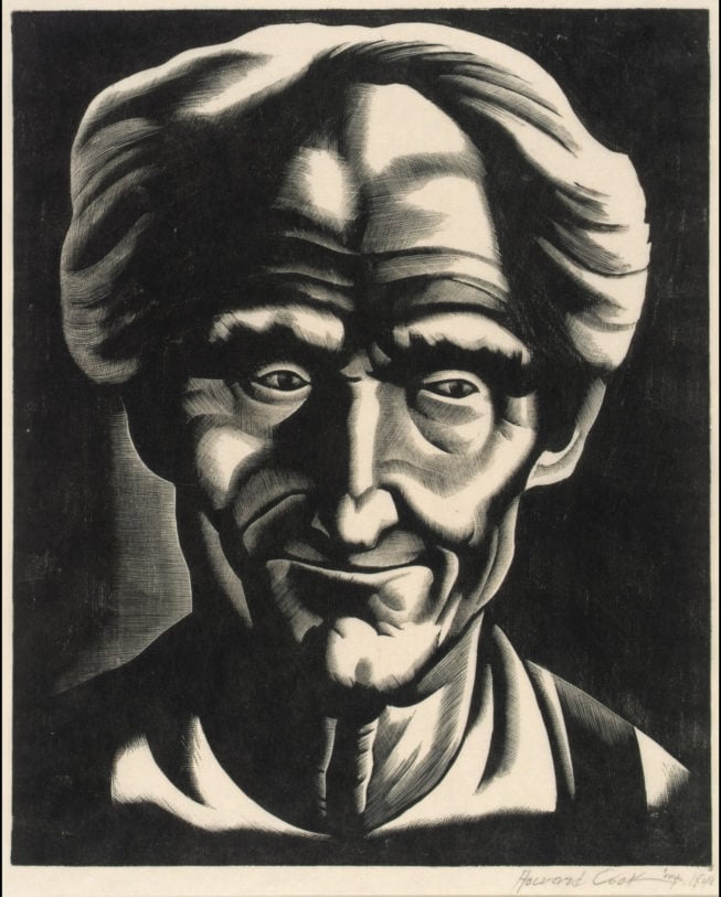 "Happy Uncle (Old Timer)" by Howard Cook, 1935. Photograph courtesy of SAAM. "Happy Uncle (Old Timer)" by Howard Cook, 1935. Photograph courtesy of SAAM.