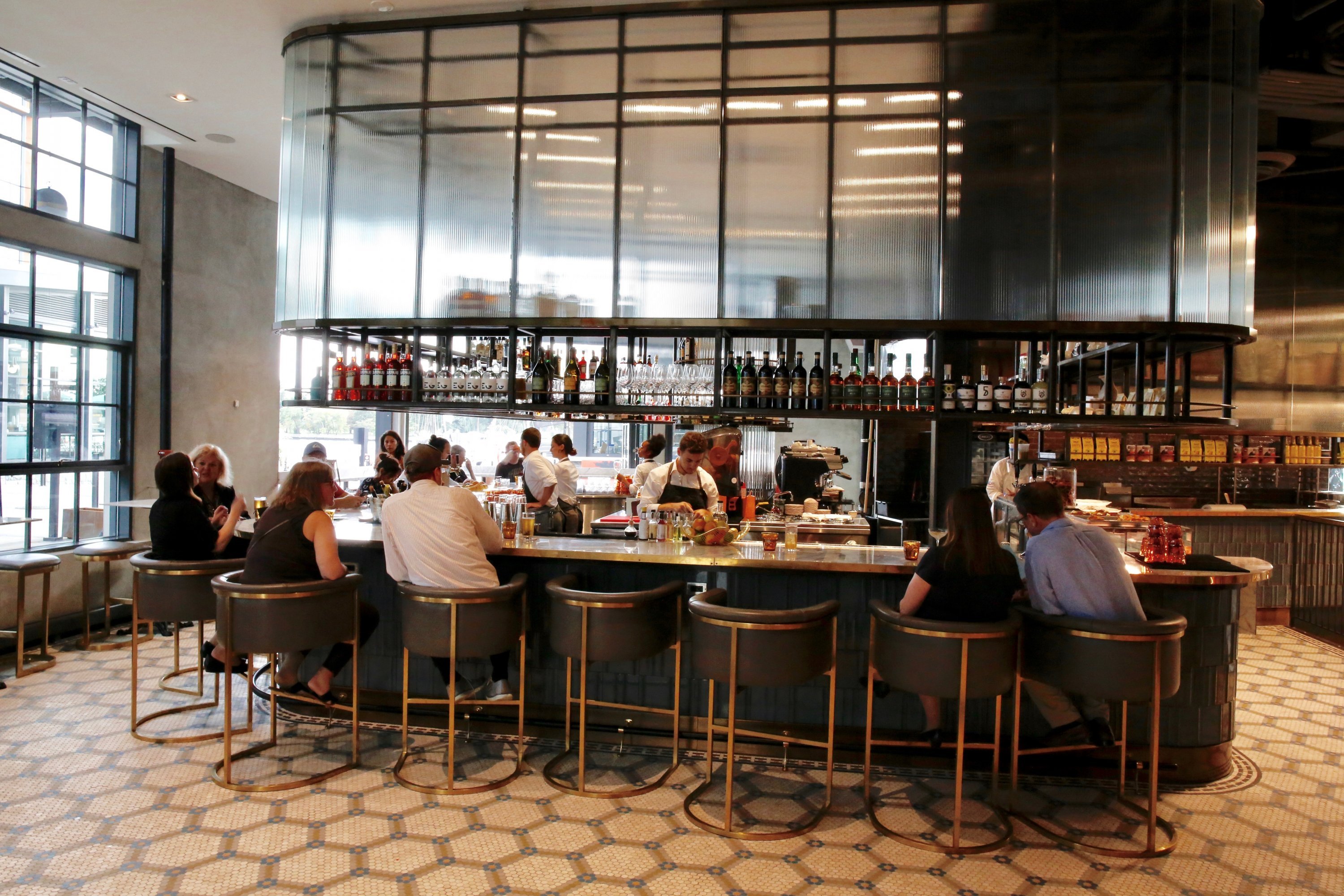 _G1A3891 - Washingtonian Officina Italian market trattoria rooftop the Wharf.