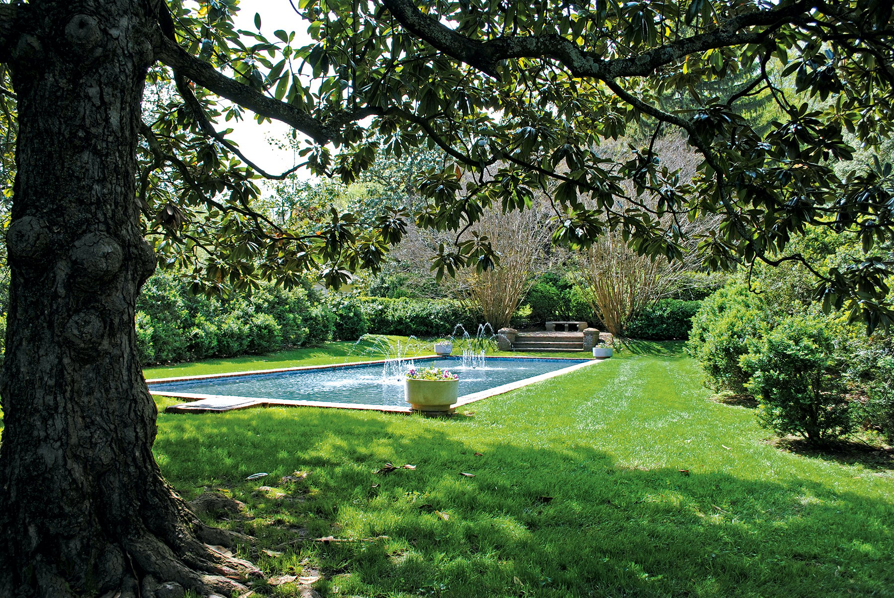 The reflecting pool at Morven Park. Photograph Courtesy of Morven Park Archives.