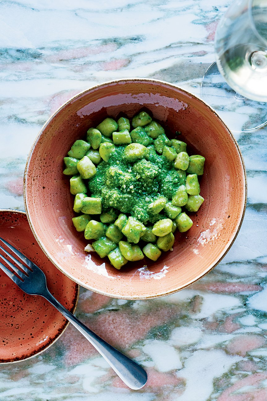 Pesto gnocchi at San Lorenzo.