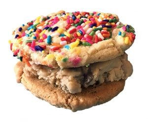 Photograph of Cookie-Dough Sandwich Courtesy of The Dough Jar.