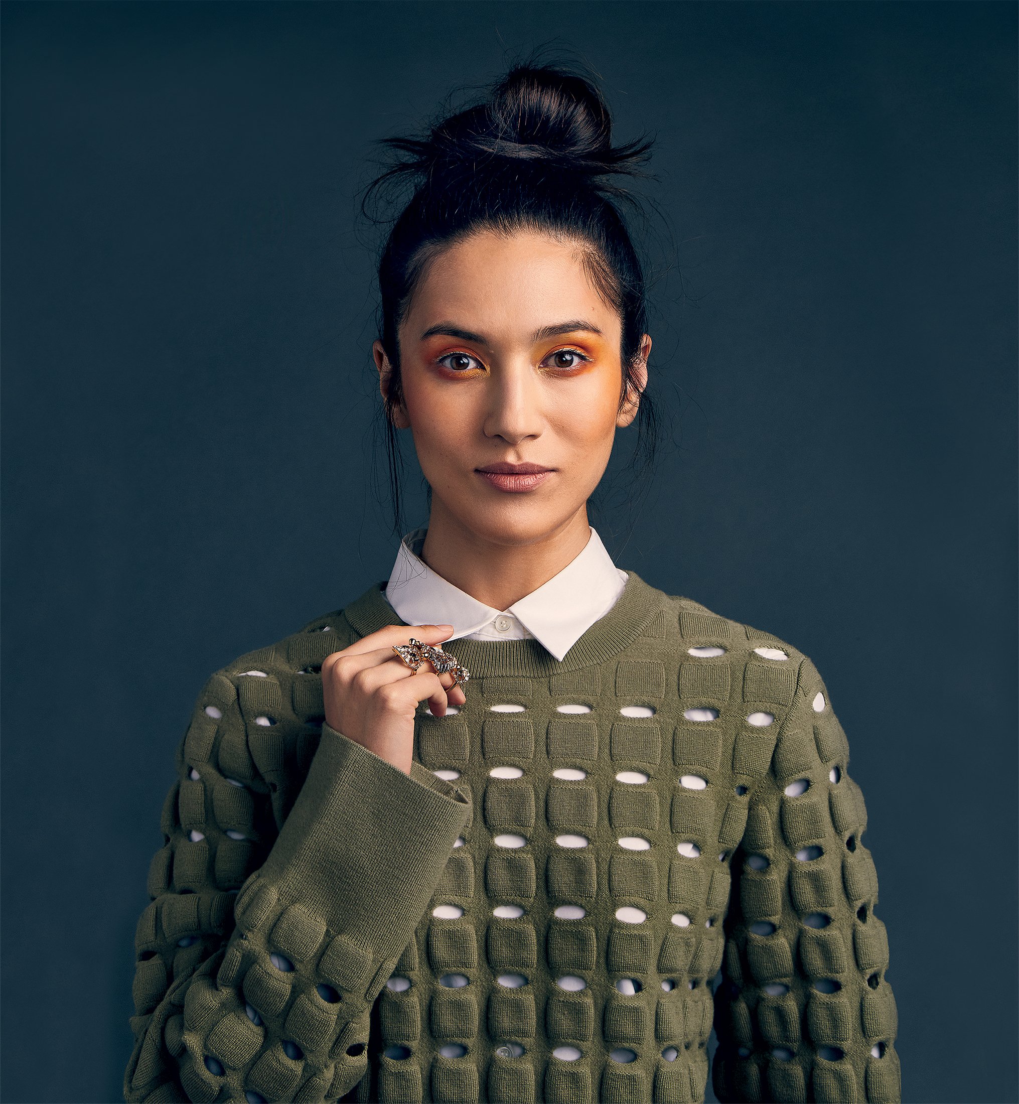 A timeless white shirt feels modern when paired with fall's styles. Photograph by Sean Scheidt.