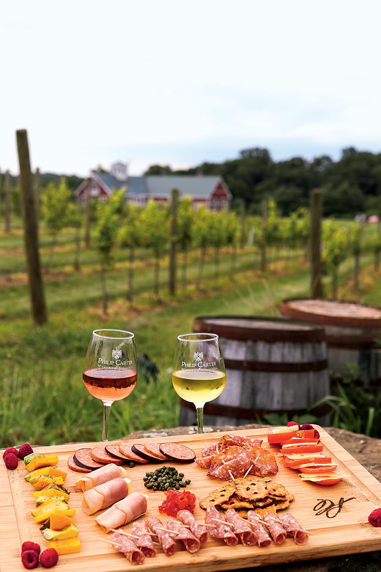 You can sample both wine and charcuterie at Philip Carter Winery. Photograph by Anna Pendleton.