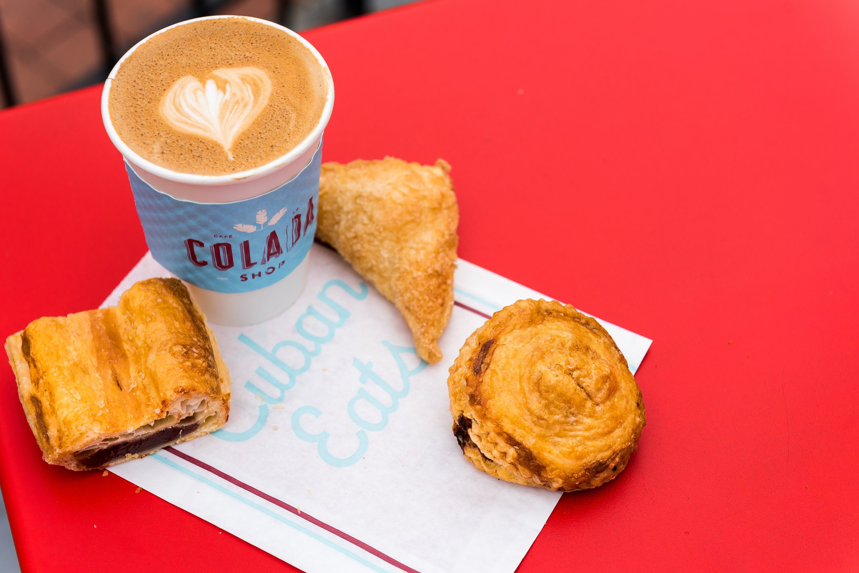 Coffee and pastries at Colada Shop. Photograph courtesy of Colada Shop. 