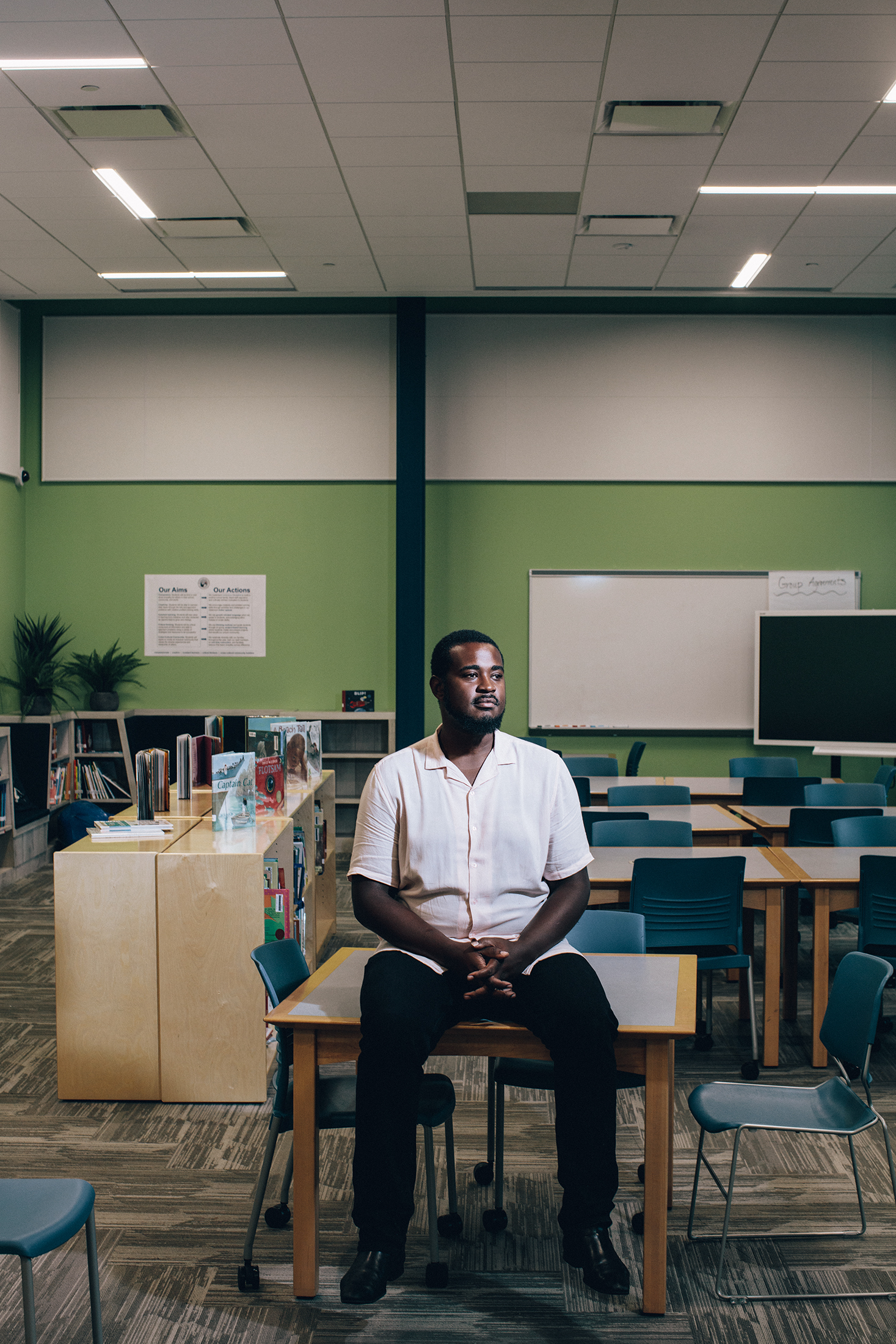 Quay Dorsey, a leader at the school and a beloved teacher, helped hire Alejandro. Quay found ways to connect with his students and deliver results, and became Alejandro's friend and mentor. dcps