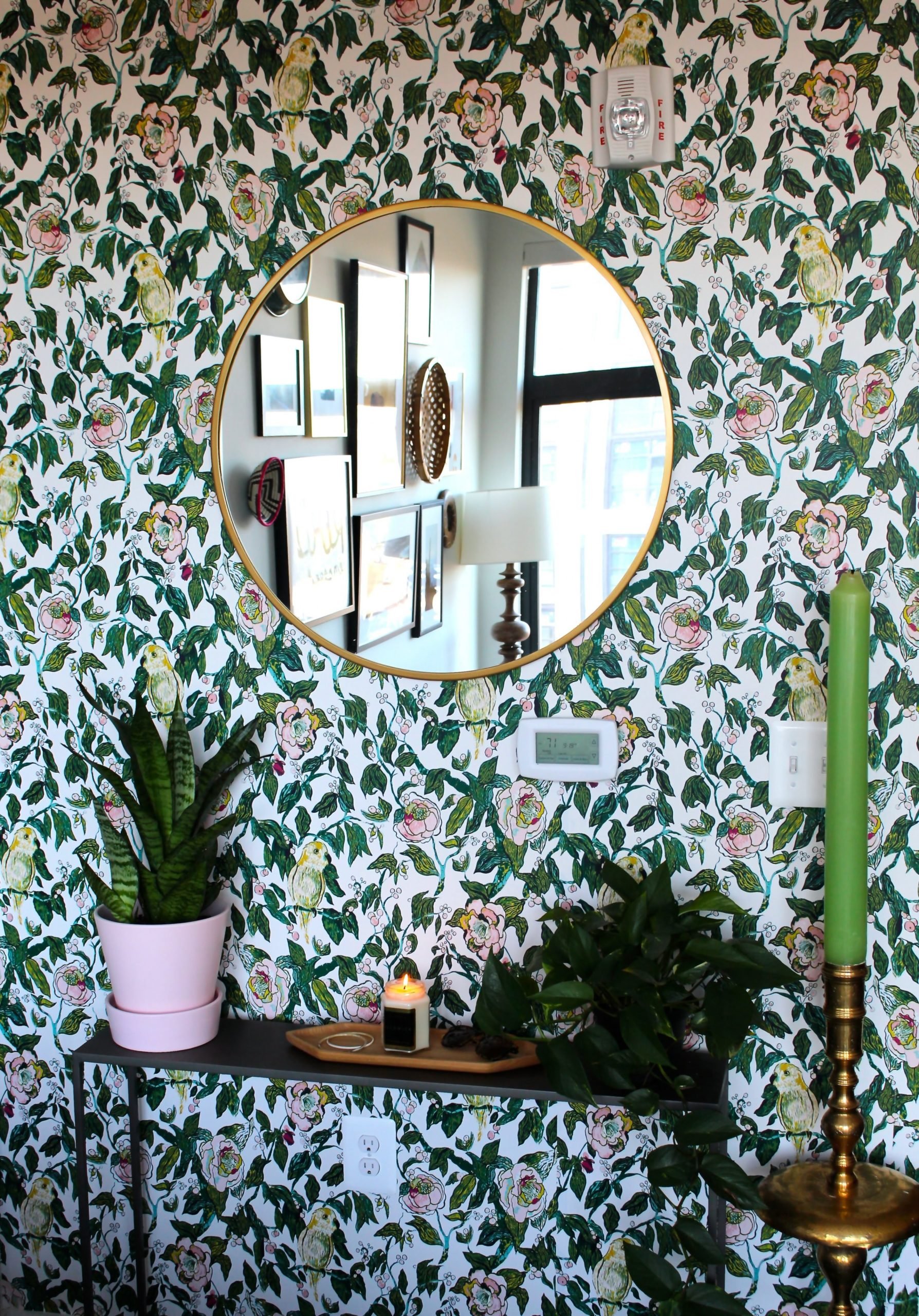 Look Inside My Home: A Union Market Apartment with Floral Wallpaper and a Disco Ball