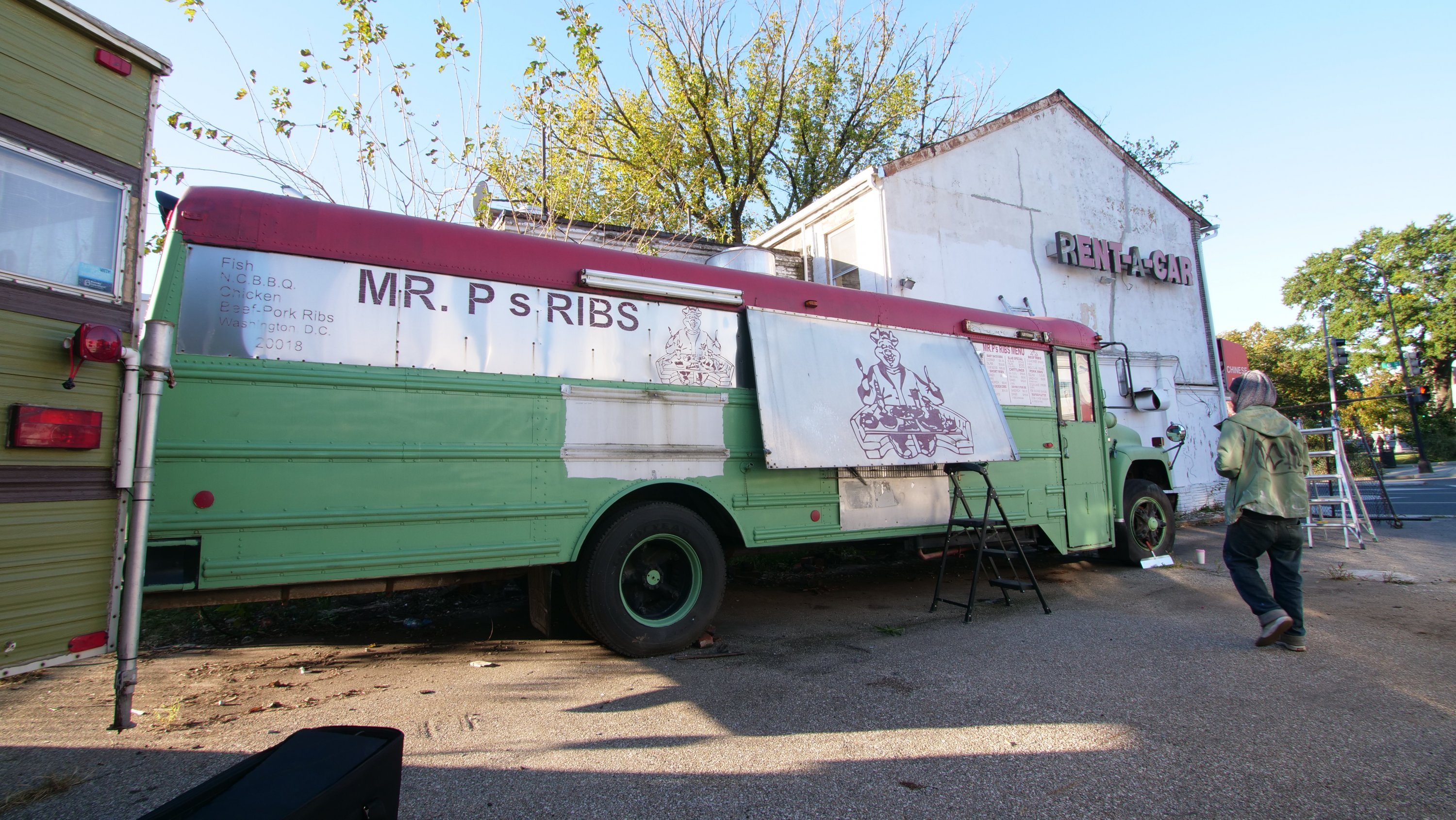 The original Mr. P's van remained in the abandoned parking lot. Photograph by Lisa Bolden. 
