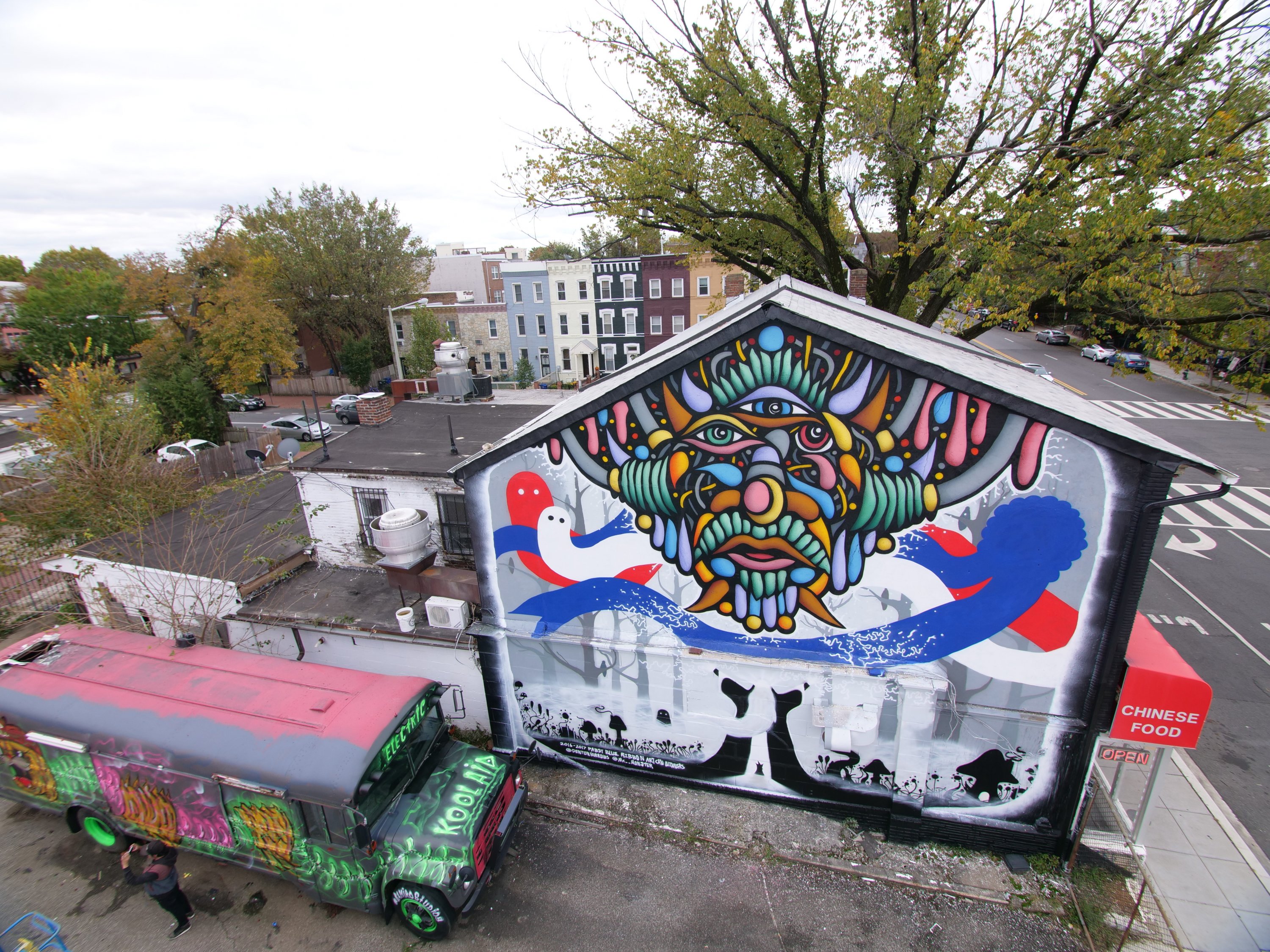 Street art is celebrated at the Shaw beer garden. Photograph by Lisa Bolden. 