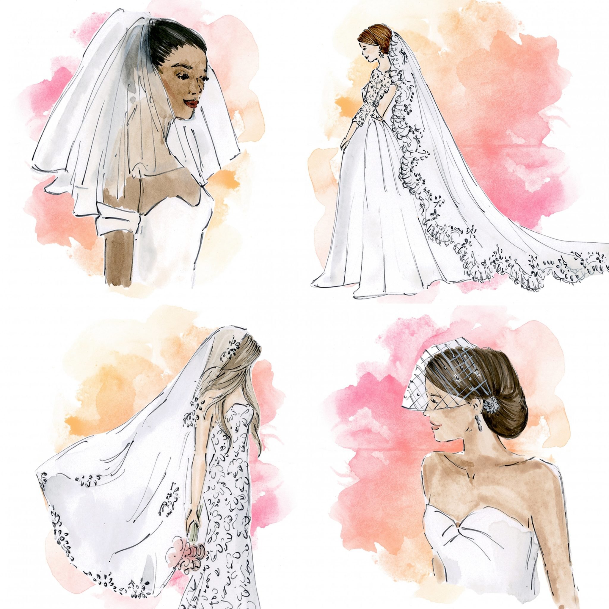 simple wedding veil styles