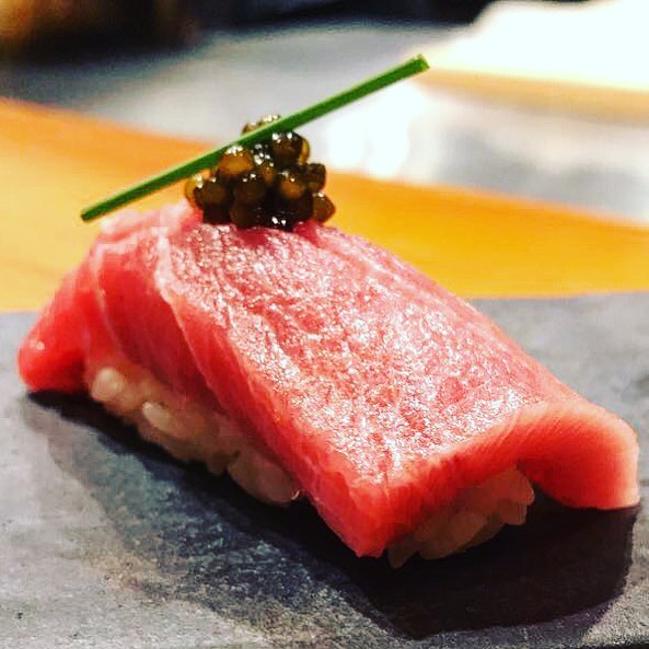 Learn how to make sushi like O-Ku's one bite nigiri at the restaurant's sushi class. Photograph courtesy of O-Ku.