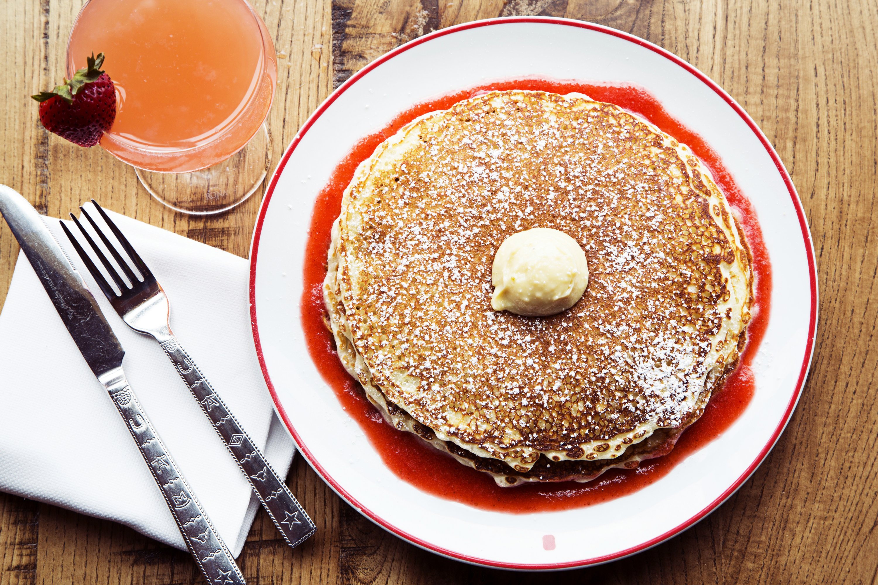 Pancakes at Founding Farmers. Photograph courtesy of Farmers Restaurant Group. 