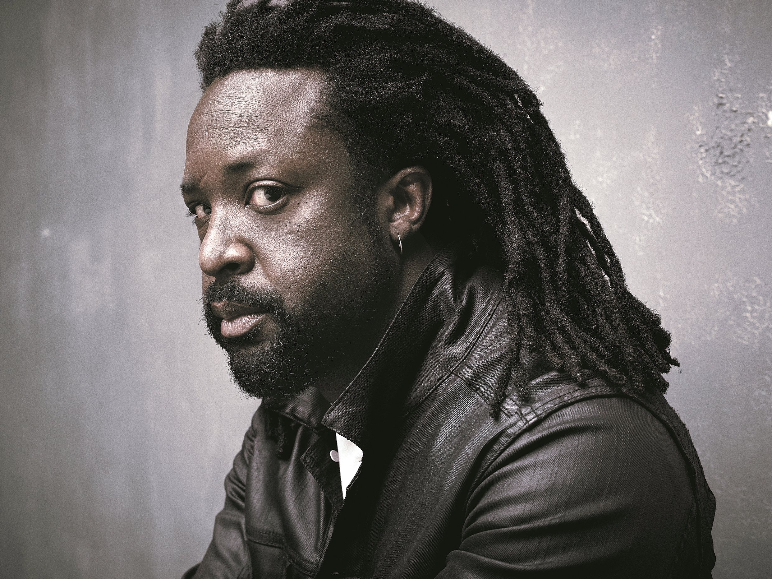 Photograph of Marlon James by Mark Seliger.