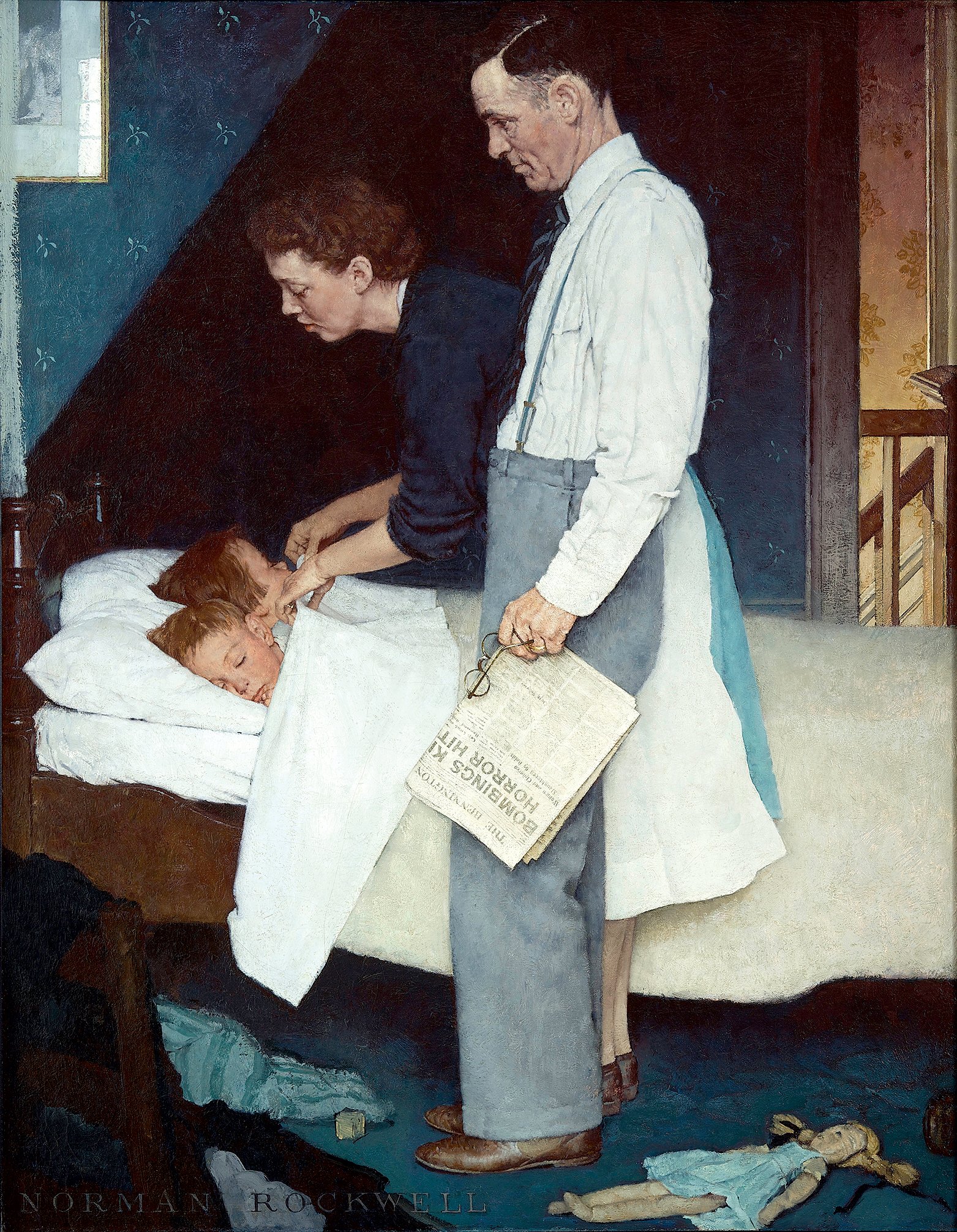 Photograph of "Freedom from Fear" courtesy of Norman Rockwell Museum, © Seps: Curtis Licensing, Indianapolis, Ind.