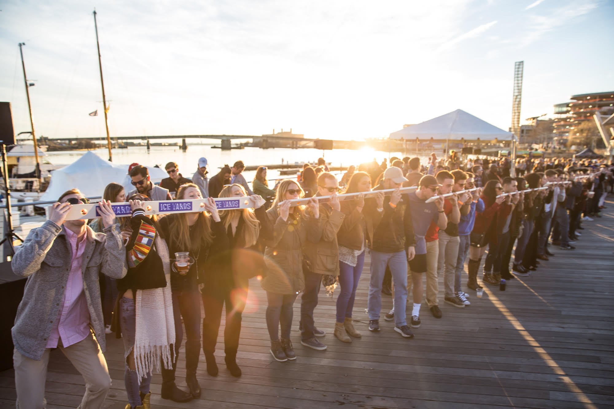 Ice Yards on Saturday is making an attempt at largest group shot ski in DC. Photograph courtesy of Ice Yards. 