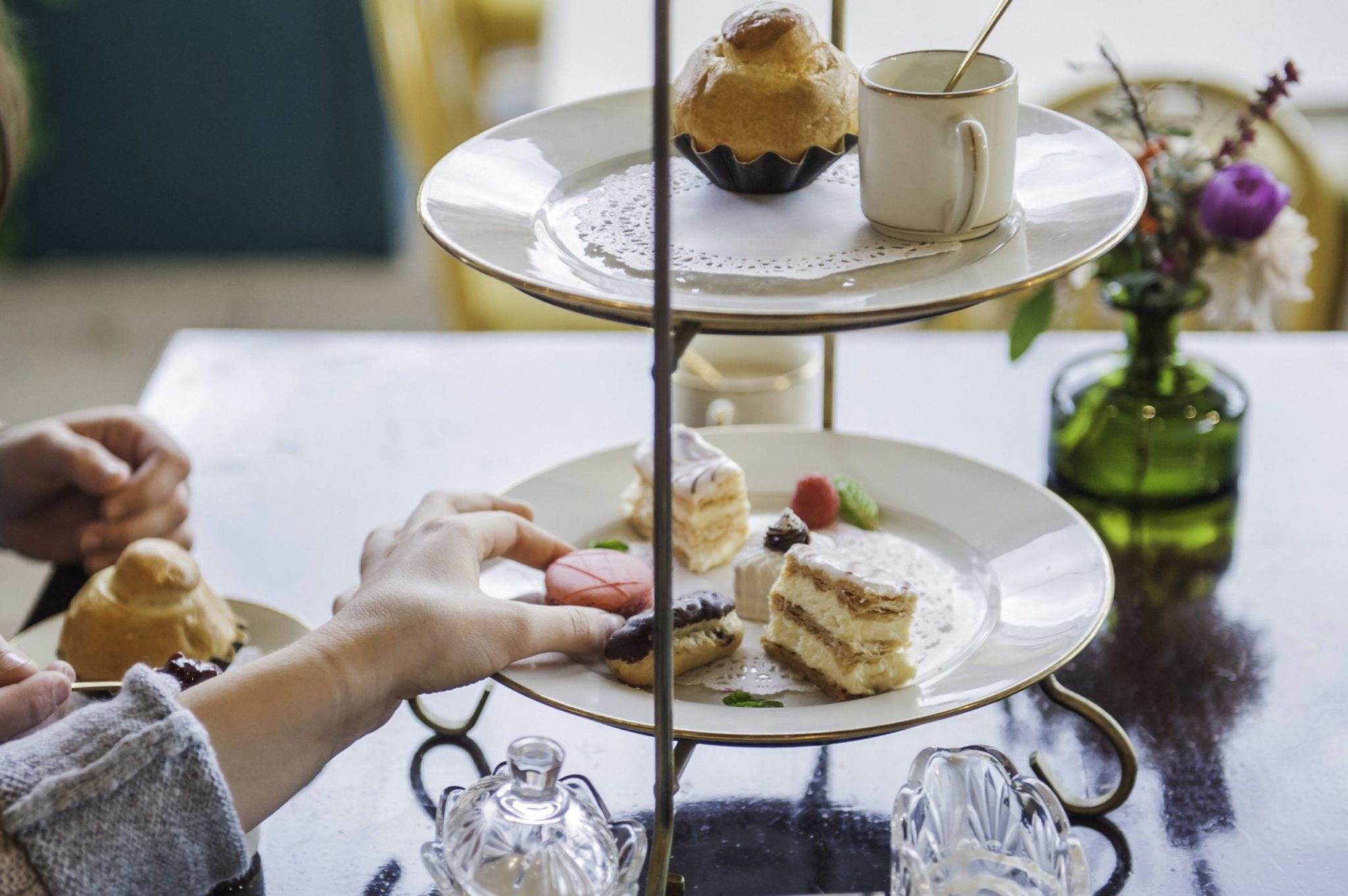 Sunday tea service at Petite LouLou in Union Market. Photograph courtesy of Petite LouLou.