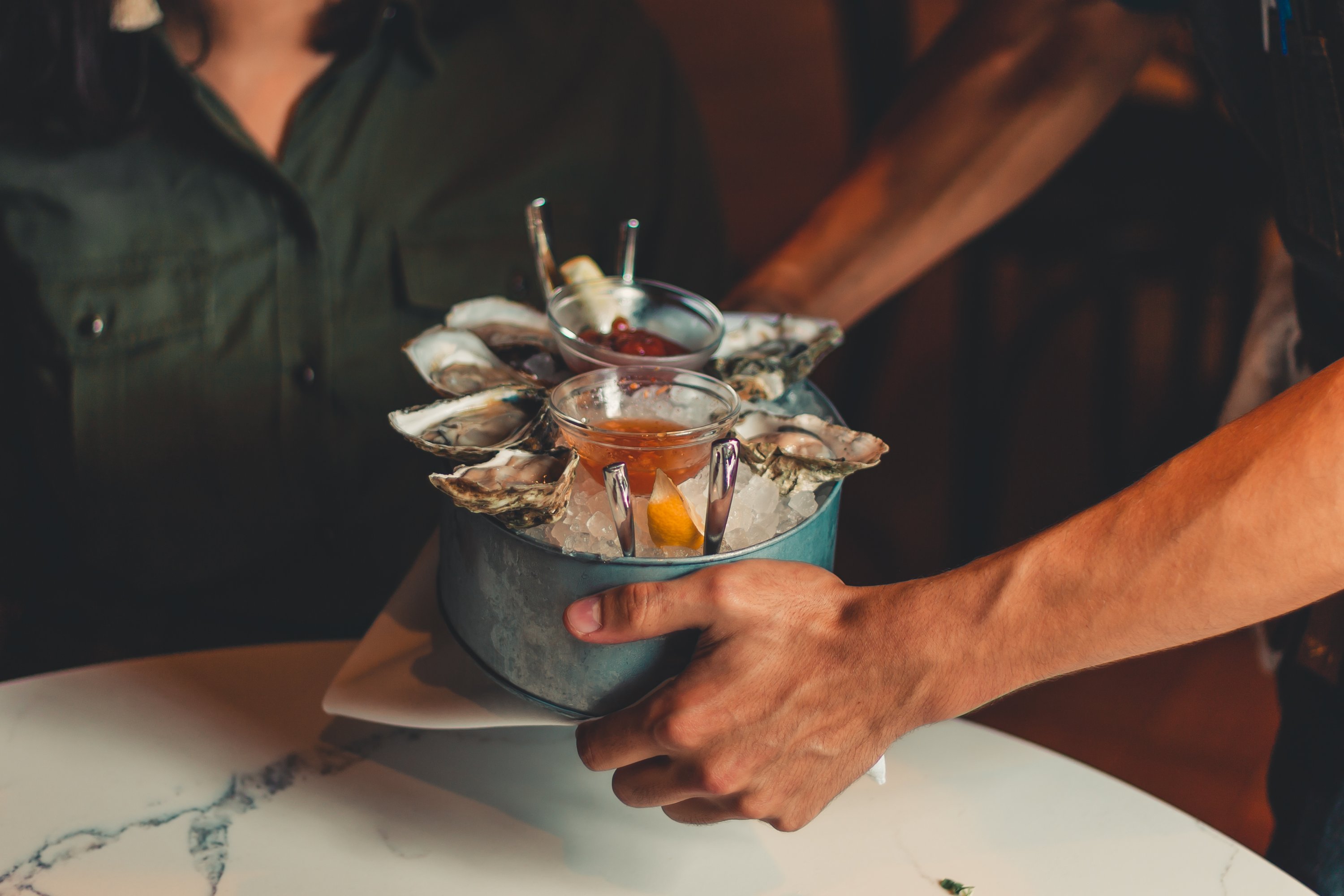 Oysters at Dyllan's Raw Bar Grill. Photograph by Timothy M. Yantz.