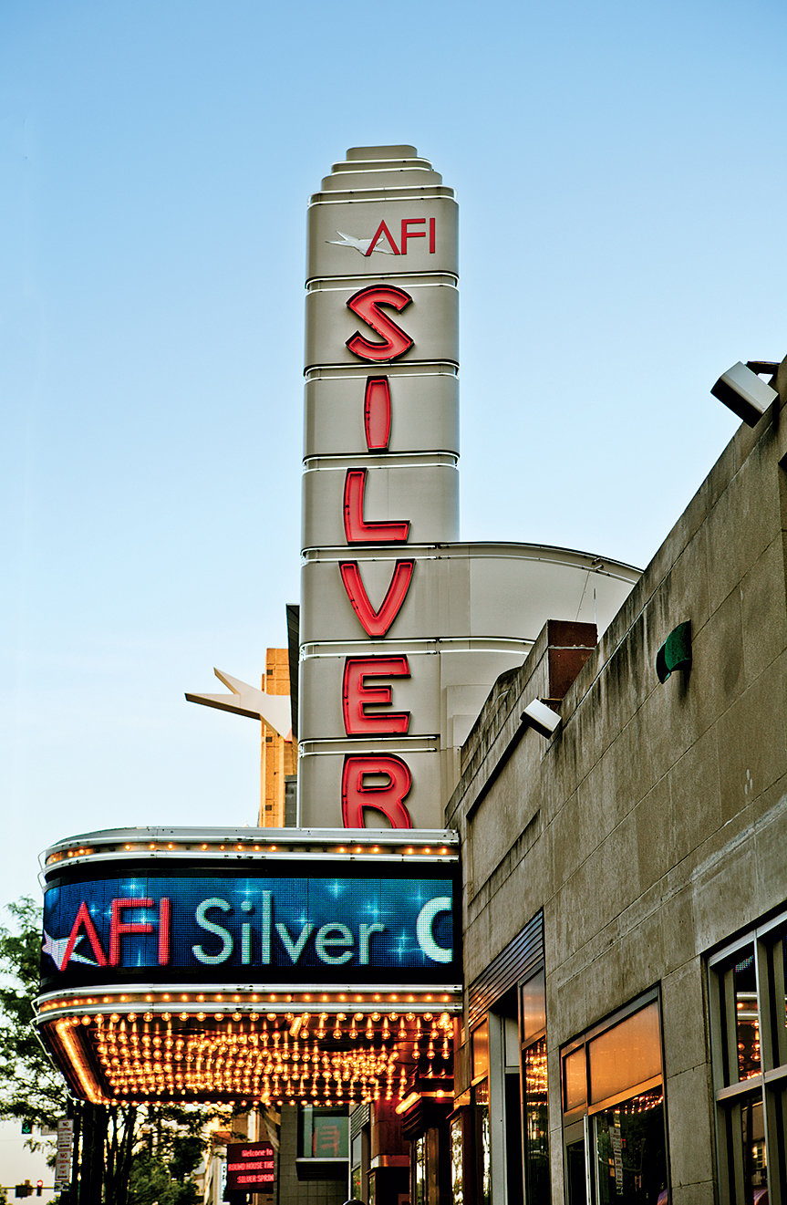 The AFI Silver Theatre and Cultural Center is partially housed in a restored Art Deco movie palace built in 1938. Photograph by Randy Santos/DCStockPhotos.