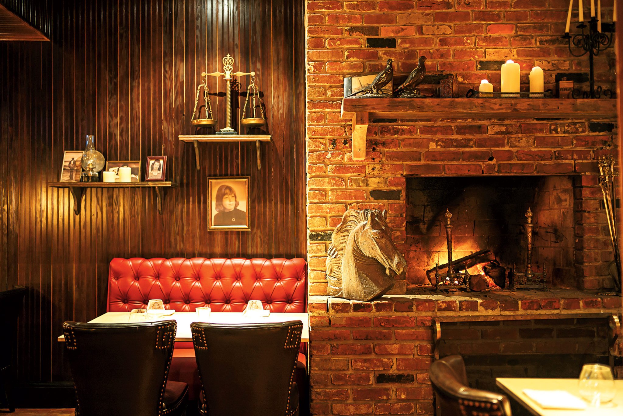 Sip by the fire at Iron Gate. Photograph courtesy of Iron Gate.