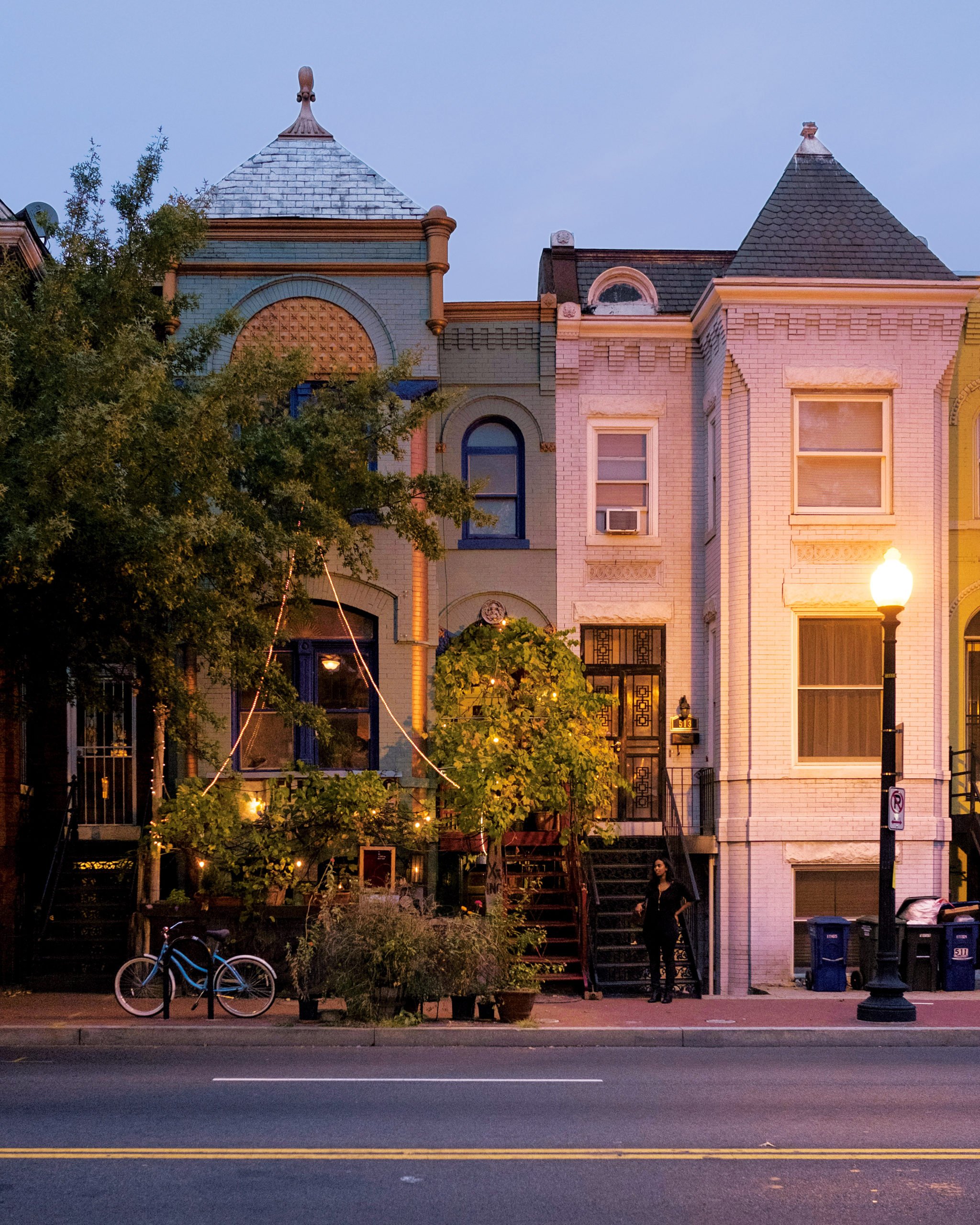 Street Scene: Houses near Sixth Street and Florida Avenue in Shaw. Photograph by Andrew Propp.