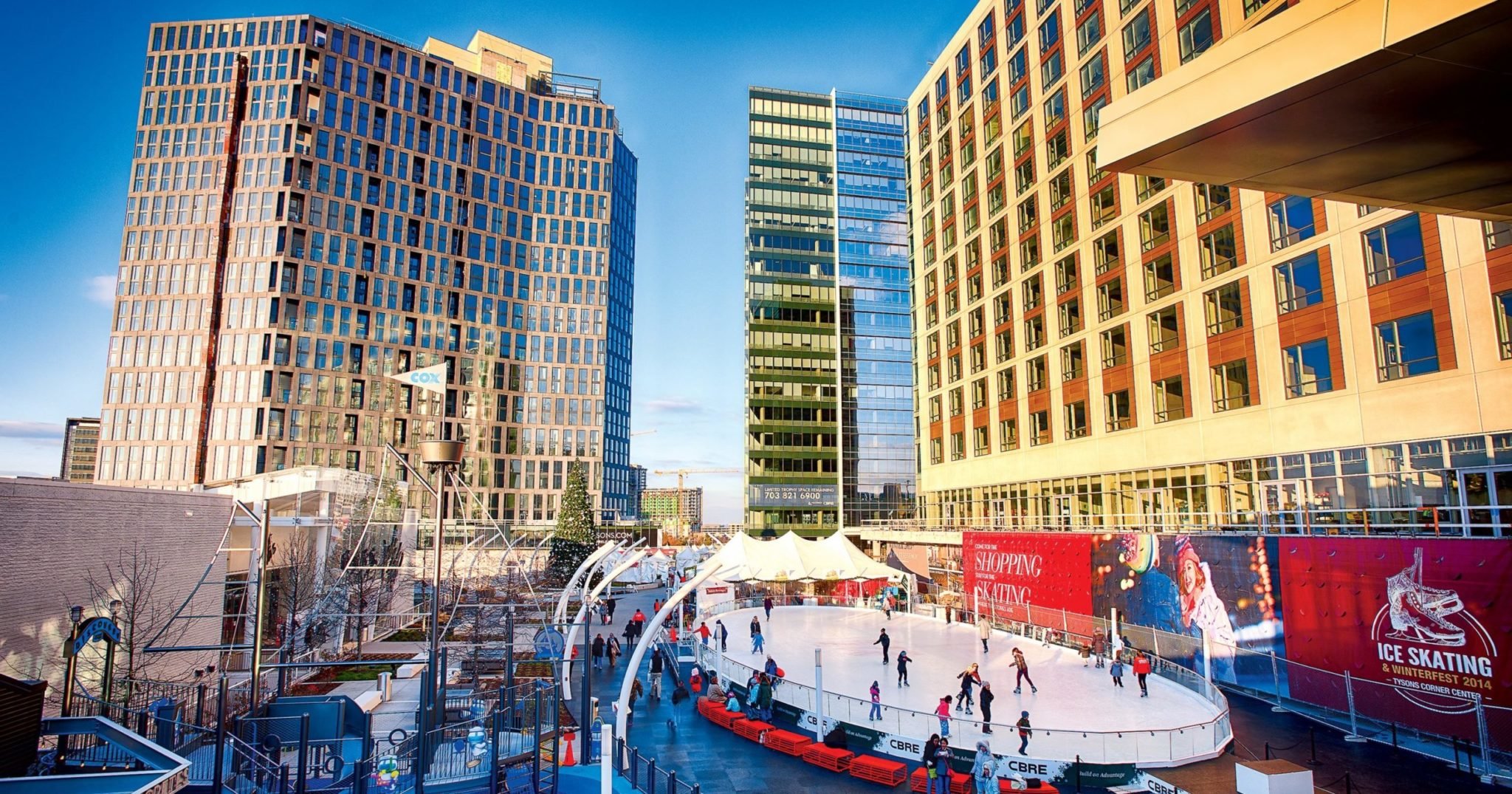 Vienna and McLean Neighborhood Guide: Take a break from the mall with a spin around the ice rink at Tysons Corner Center, open through March 6. Photograph by Rassi Borneo.