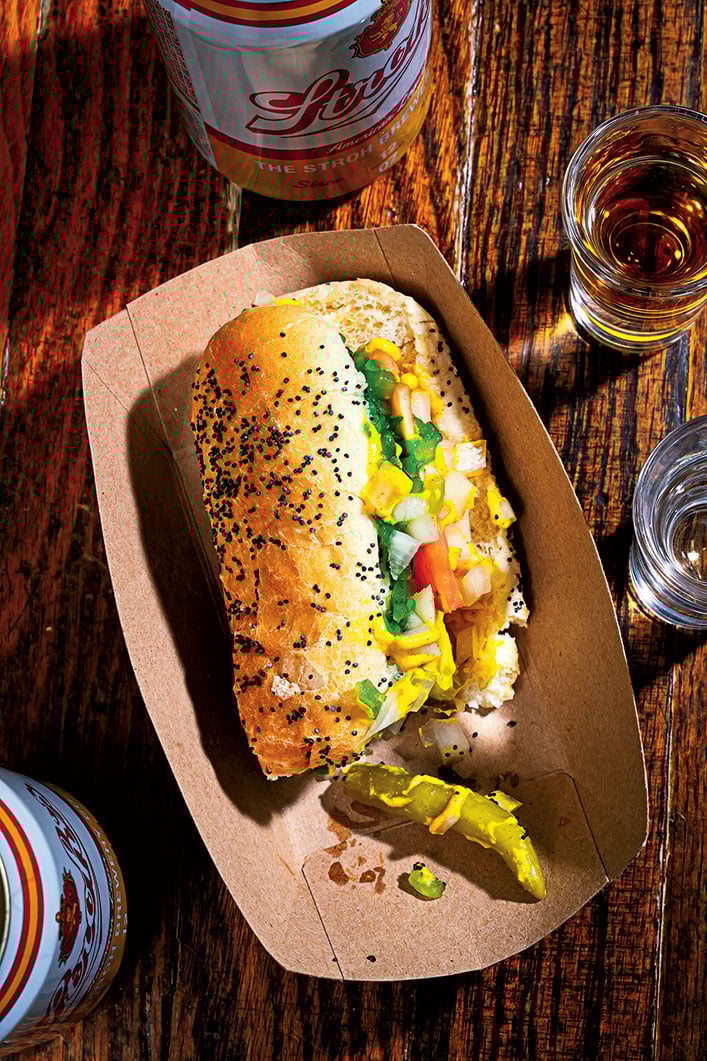 Ivy and Coney's Chicago dog. Ivy and Coney's Chicago dog.