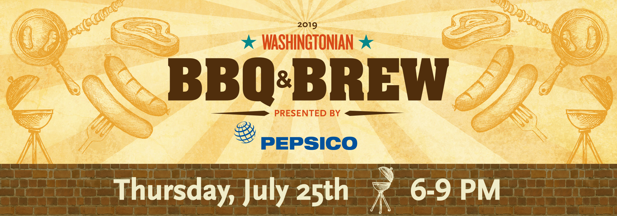 Enjoy an evening of delicious barbecue, burgers, and cold beer and beverages at Washingtonian’s BBQ & Brew 2019, presented by PepsiCo!