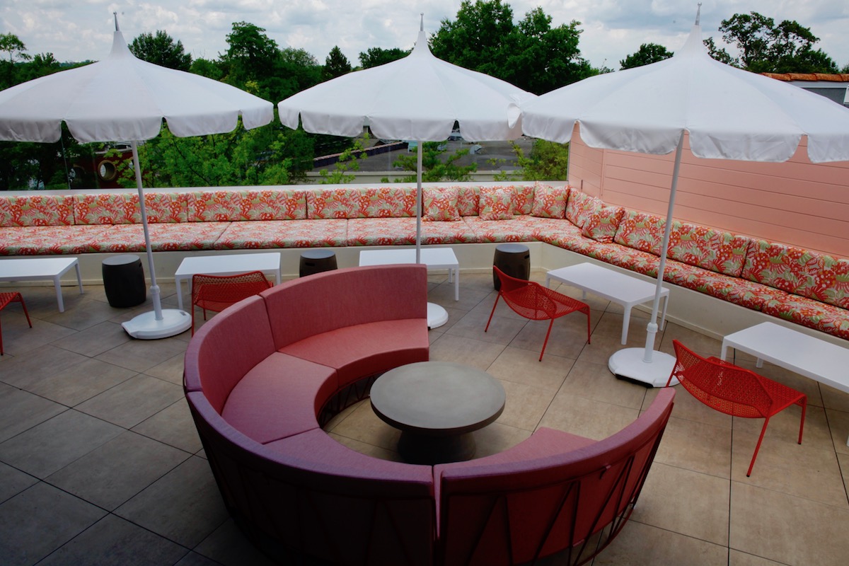 Buena Vida Social Club rooftop bar restaurant Clarendon outdoor rooftop dining drinking.