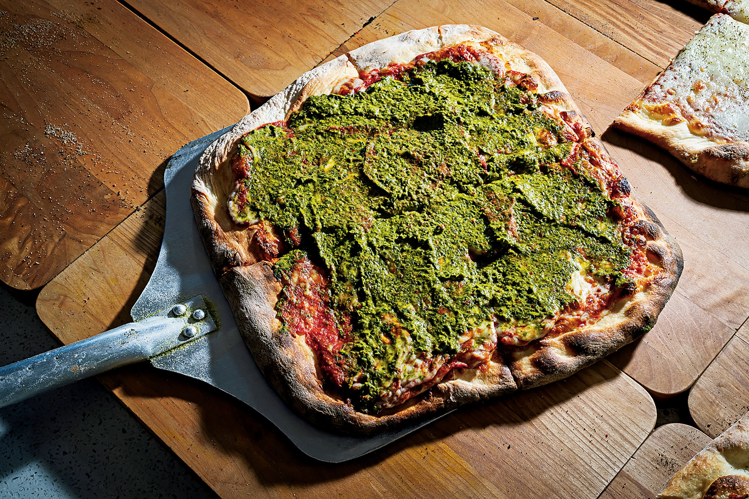 The chimichurri sauced pie at Sliced.