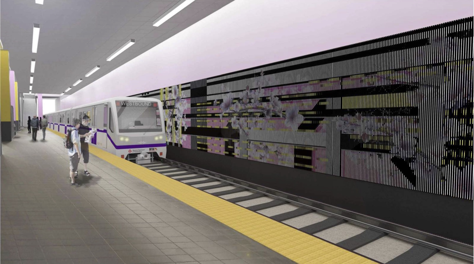 Purple line art