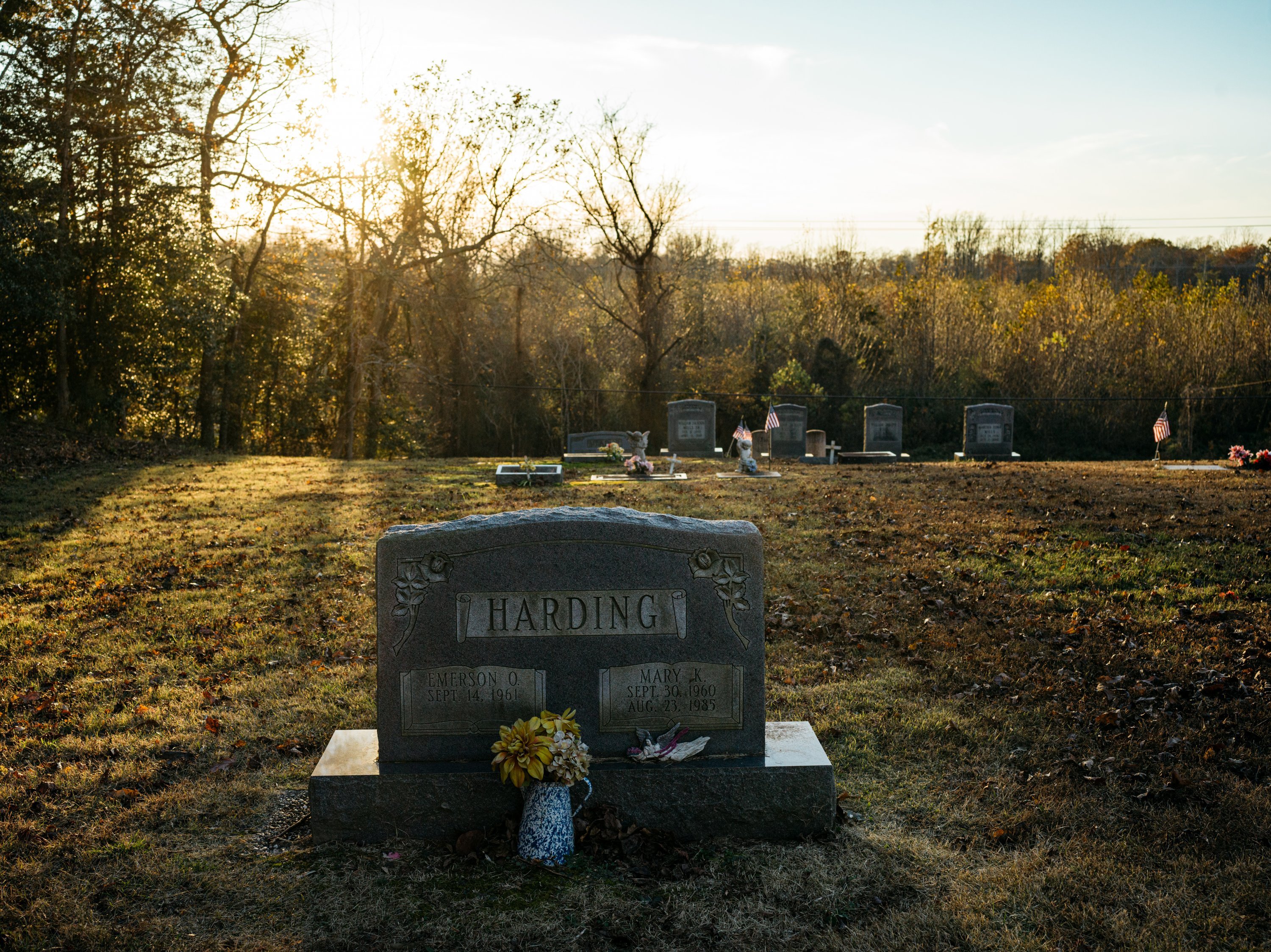 Mary Harding's grave at Corrottoman Cemetery.