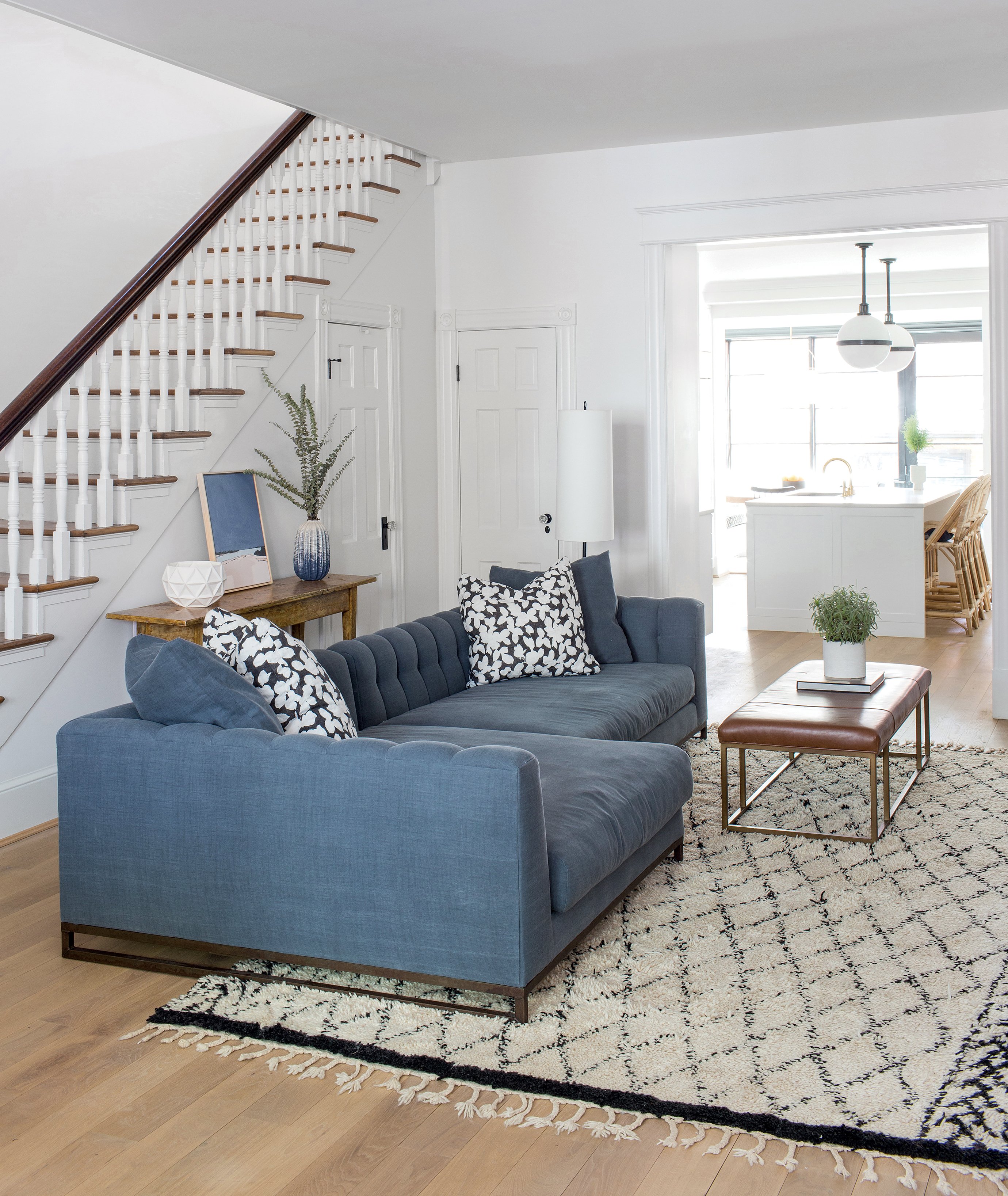 The living room after the renovation.