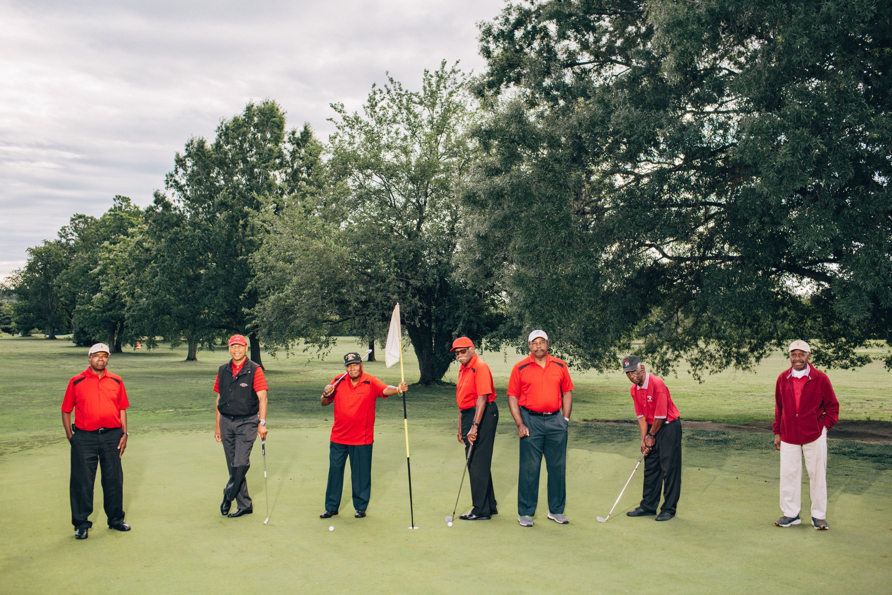 Royals members (left to right) Edward Wright, David Ross, Ralph Davis, William Scruggs, J.L. Barnes, Robert McDaniel, and Robert Beebe.